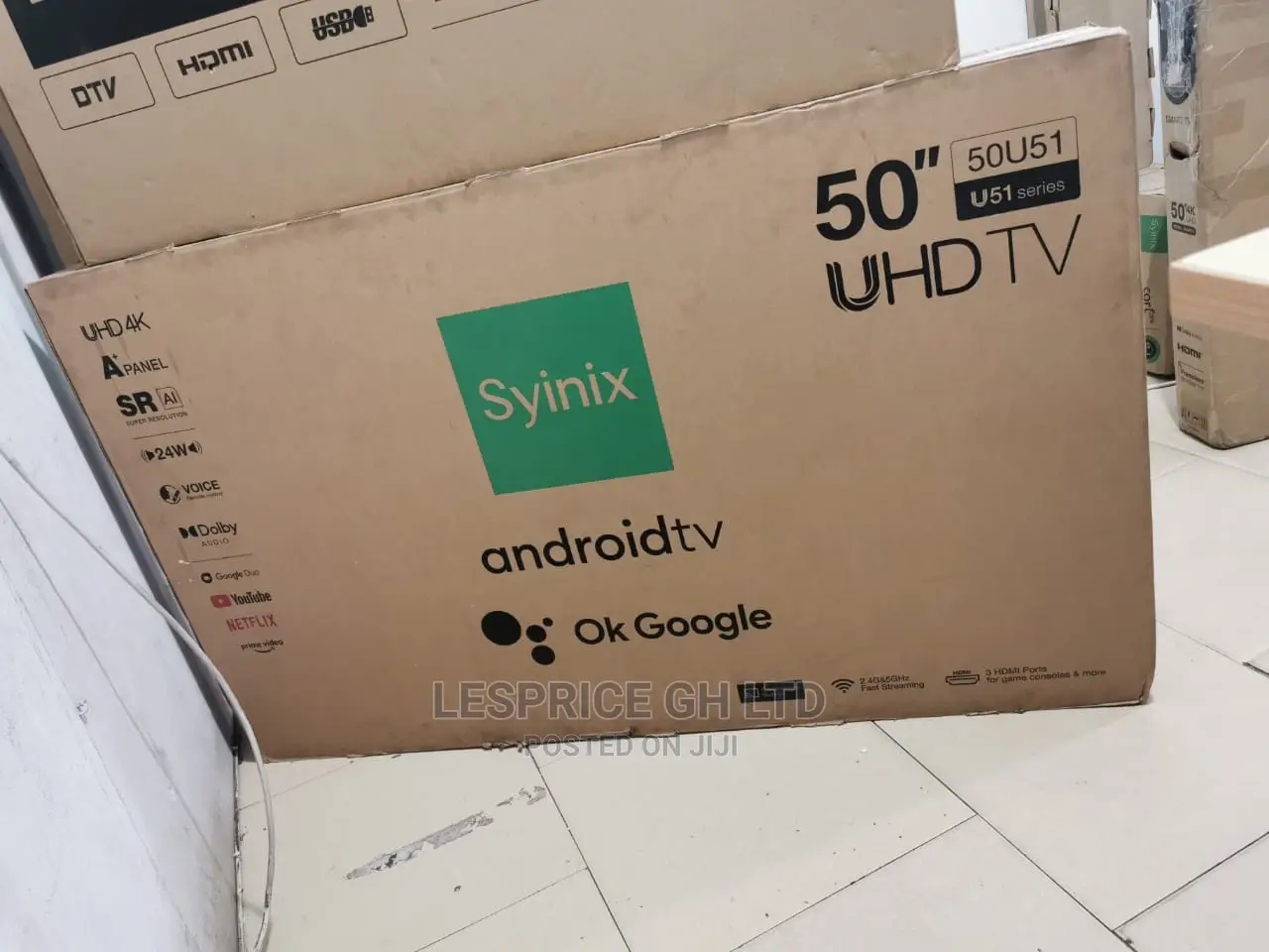 Designed Syinix 50 Smart Android UHD Tv