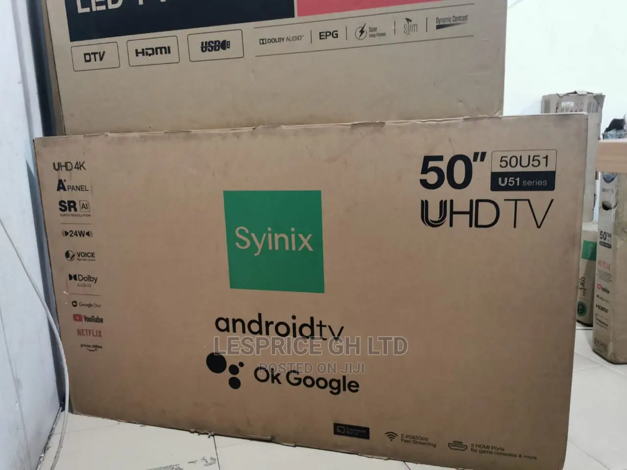 Designed Syinix 50 Smart Android UHD Tv