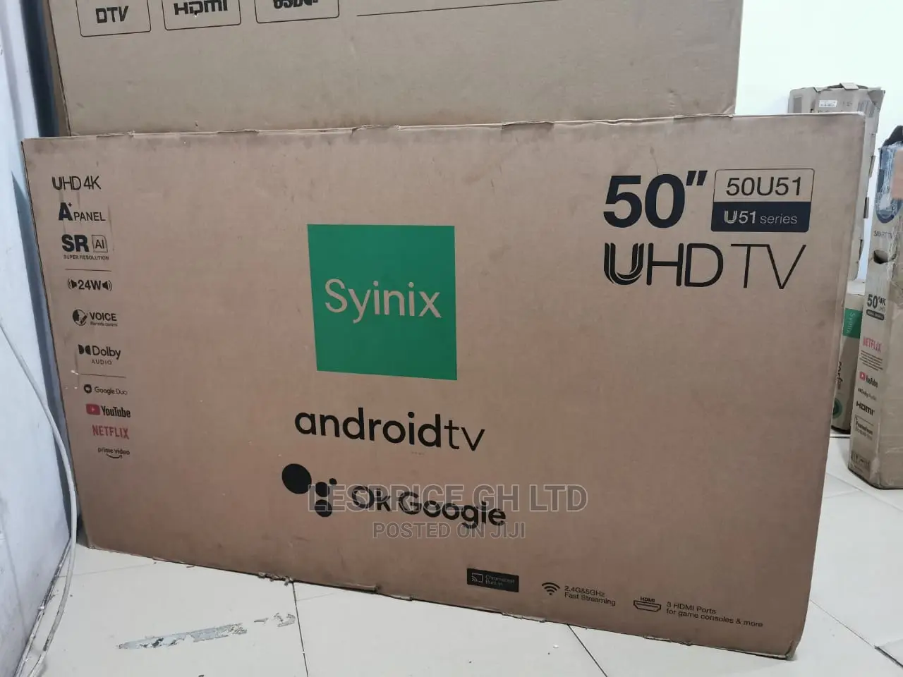 Brand New Syinix 50 Smart Android UHD Tv