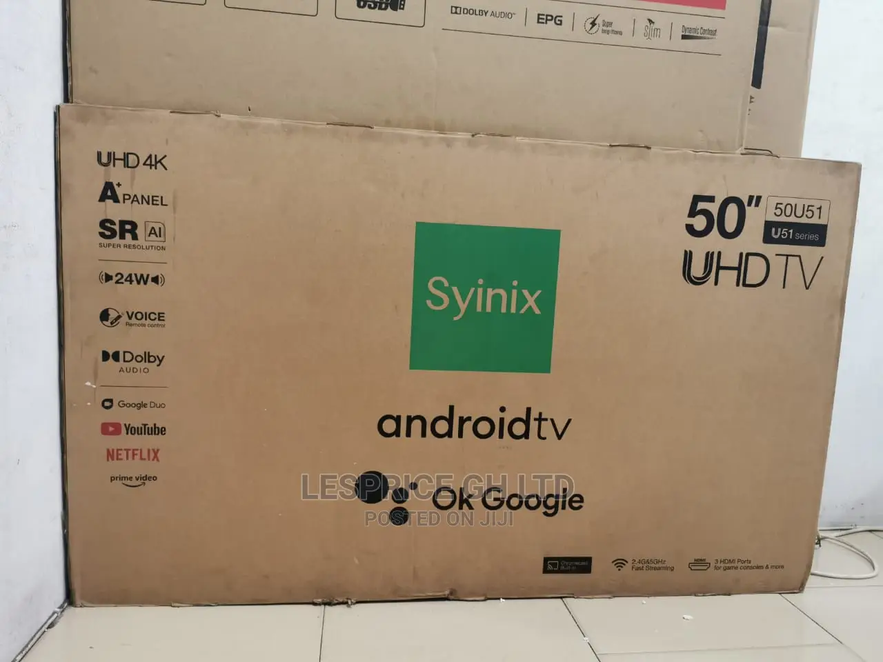 New in Stock Syinix 50 Smart Android UHD Tv