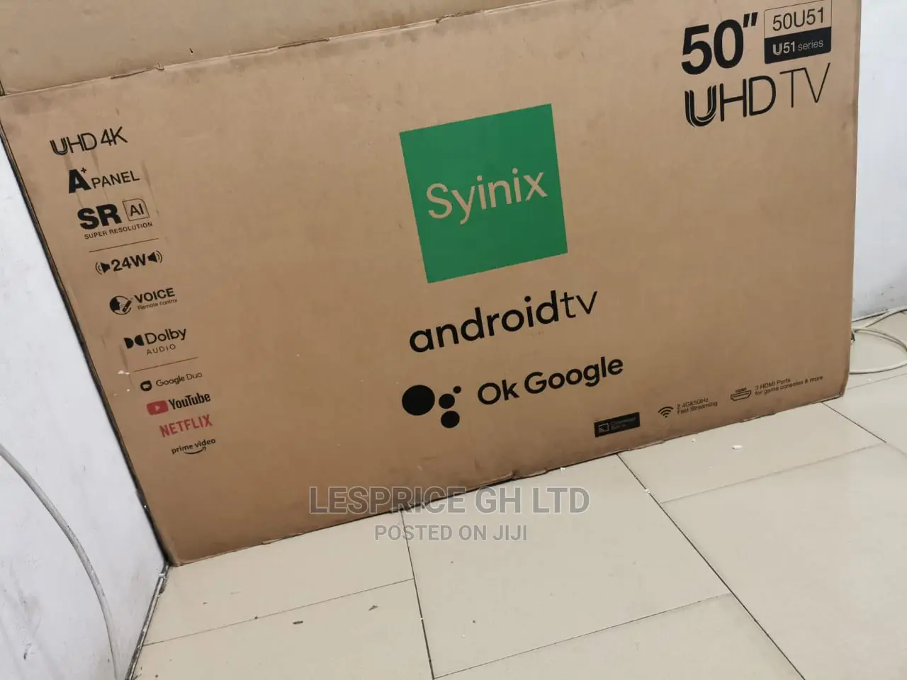 New in Stock Syinix 50 Smart Android UHD Tv