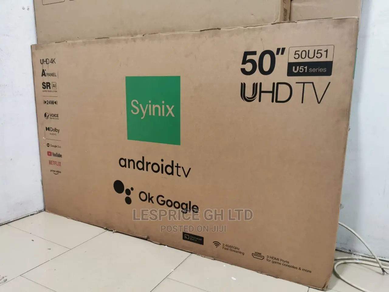 Available Now Syinix 50 Smart Android UHD Tv