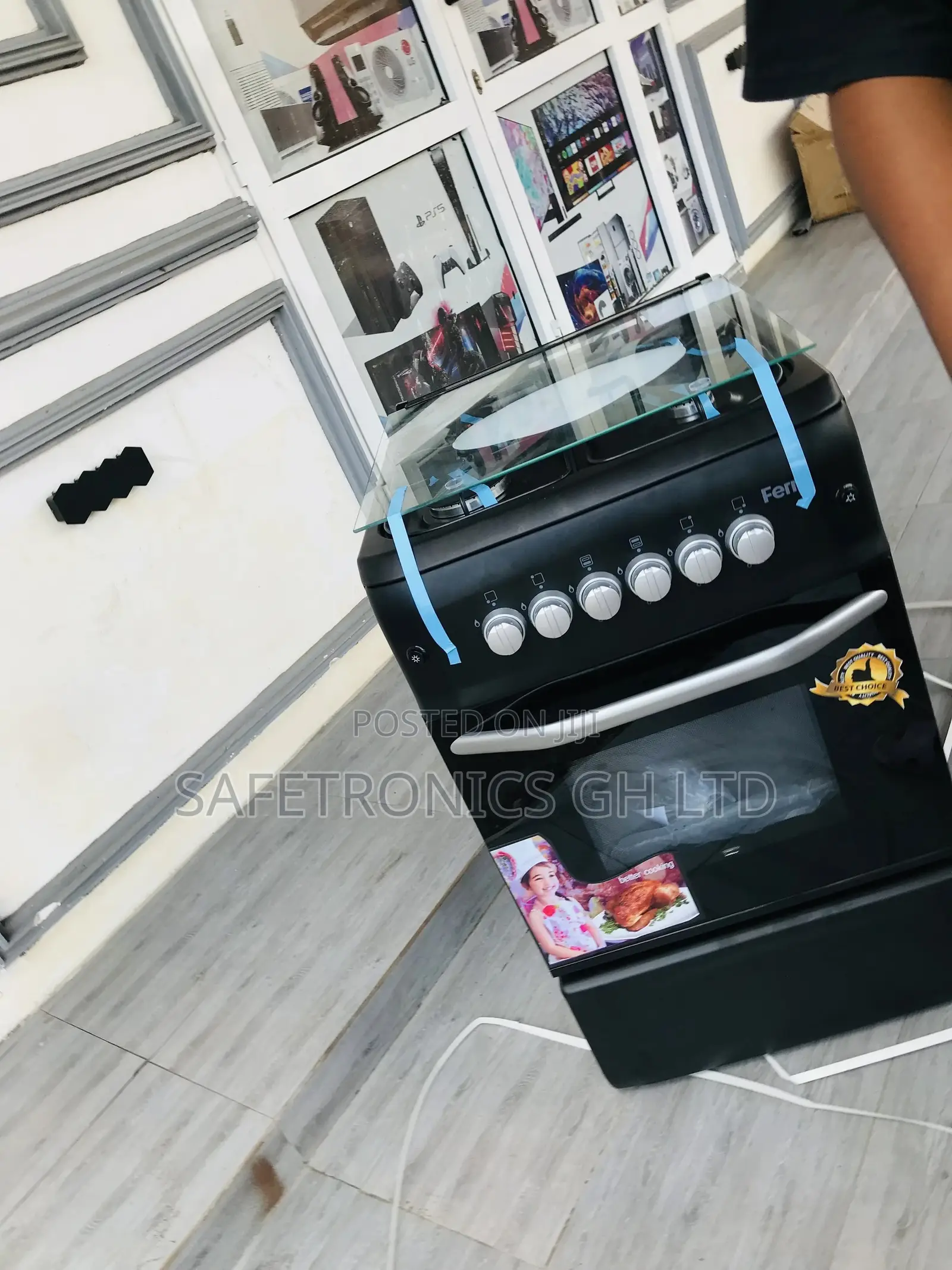 Genuine 50x55 Ferre Black 4 Gas Burner Cooker