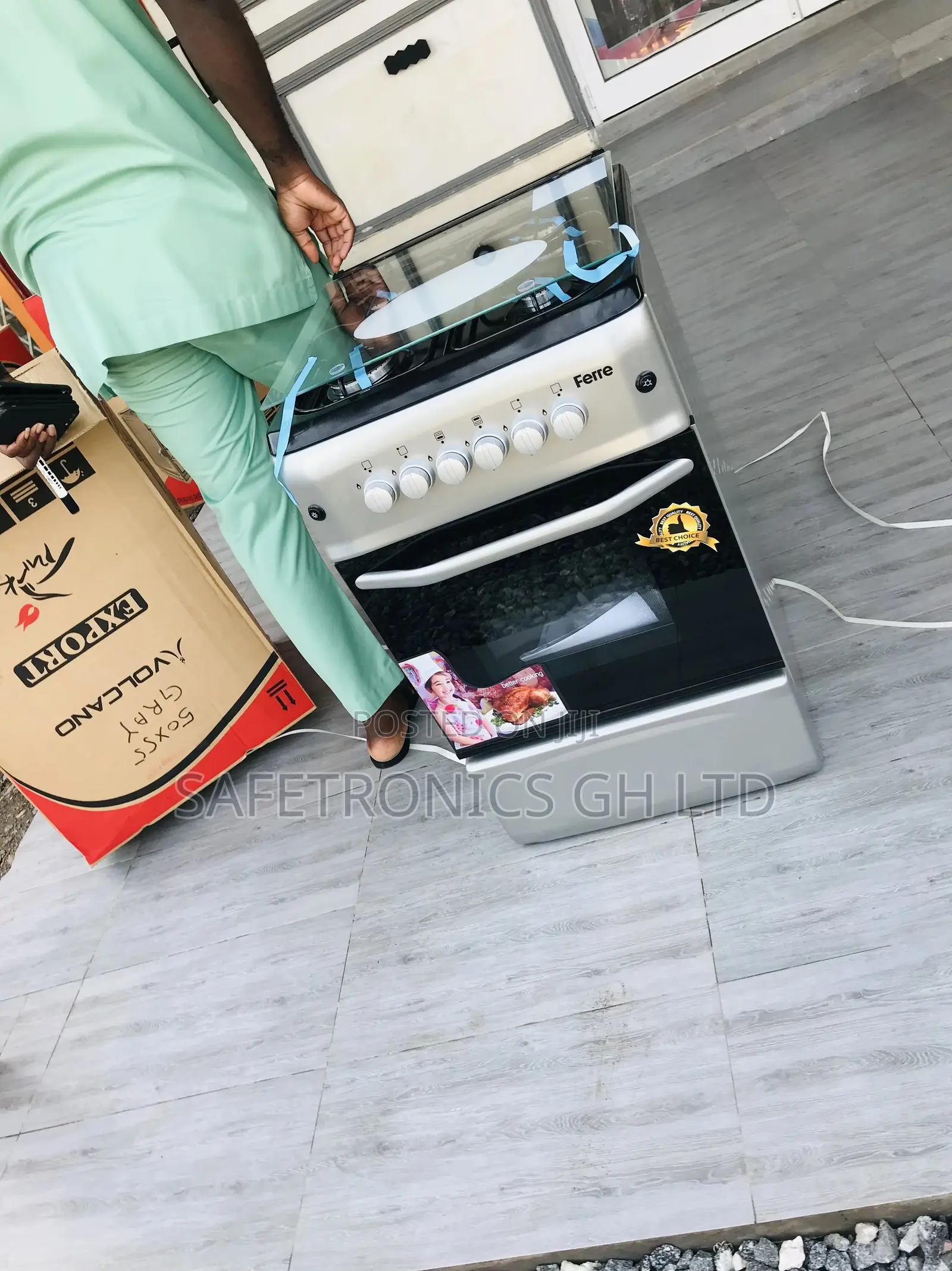 Perfect 4 Gas Burner Ferre Sliver 50x55 Cooker