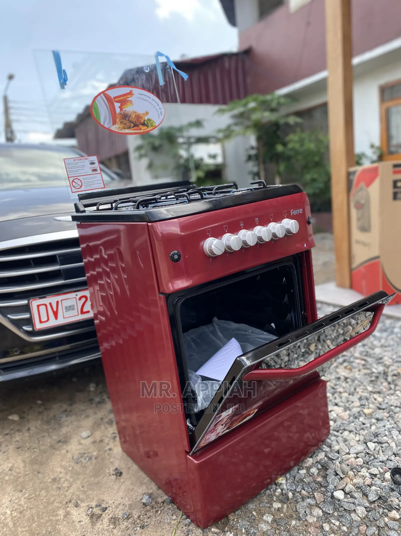 Durable and Affordable Ferre 4 Burner(50x55)Red.