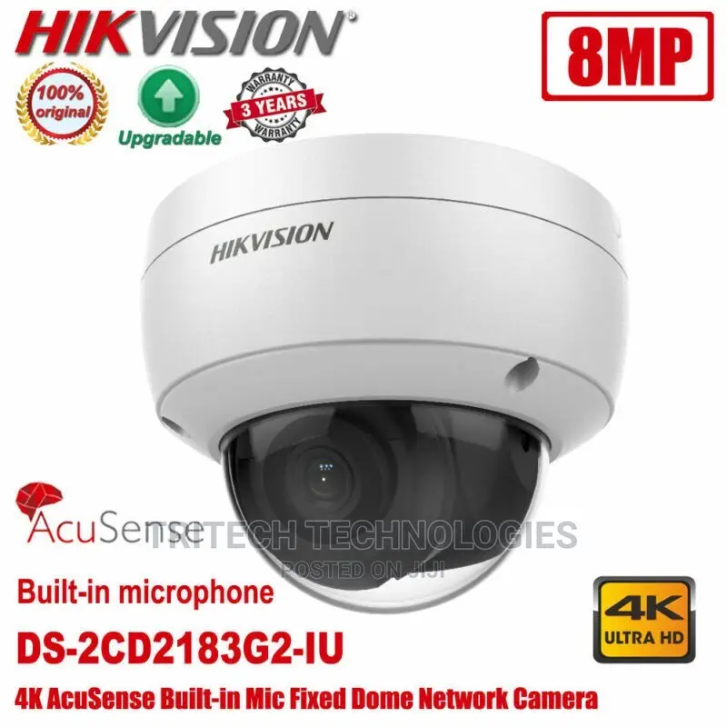 HIKVISION 8MP Ds-2cd2183g2-L(S) Acusense Vandal WDR Dome IP