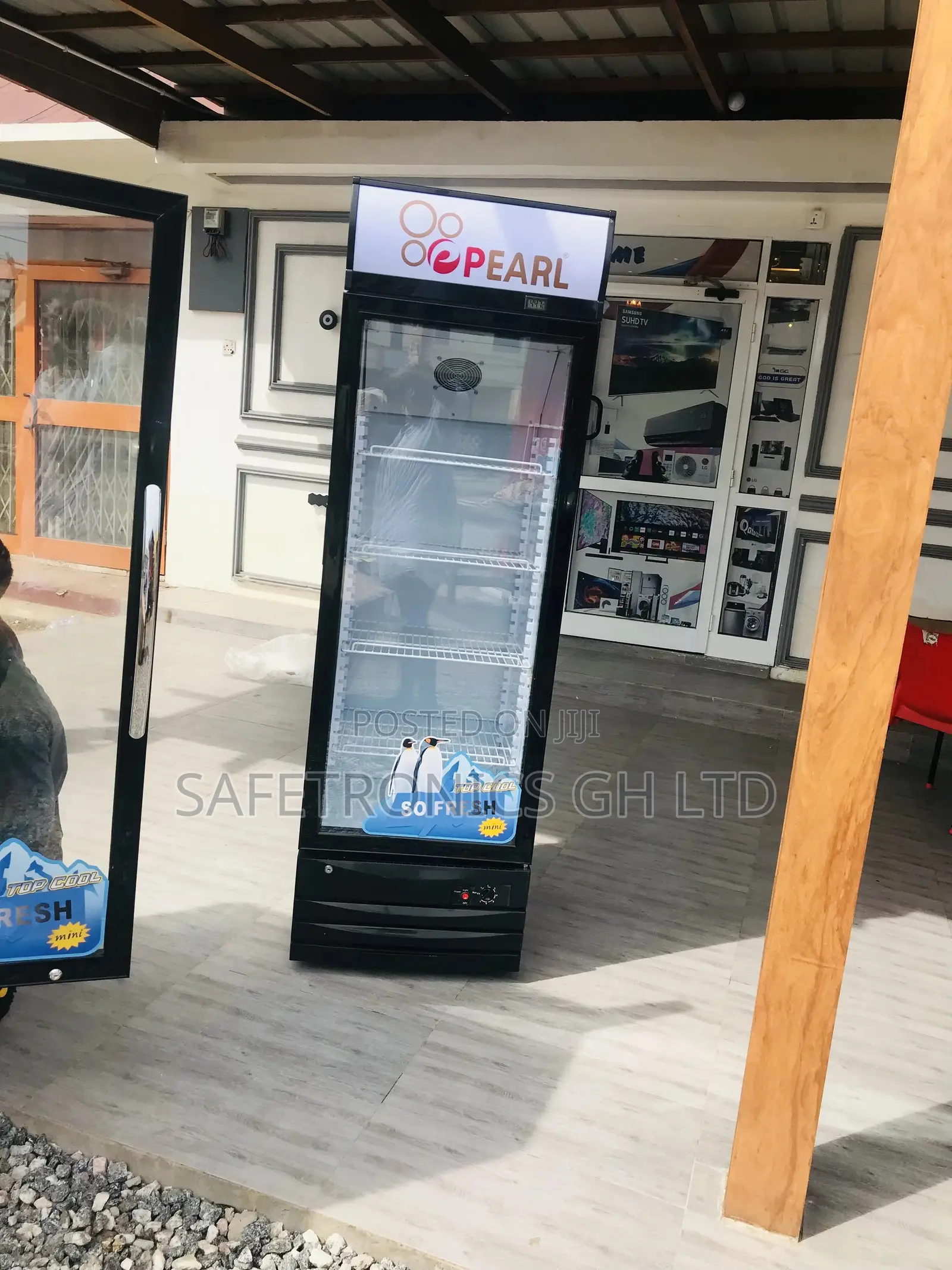 Durable PVC-37 Display Fridge Quick Cooling Pearl