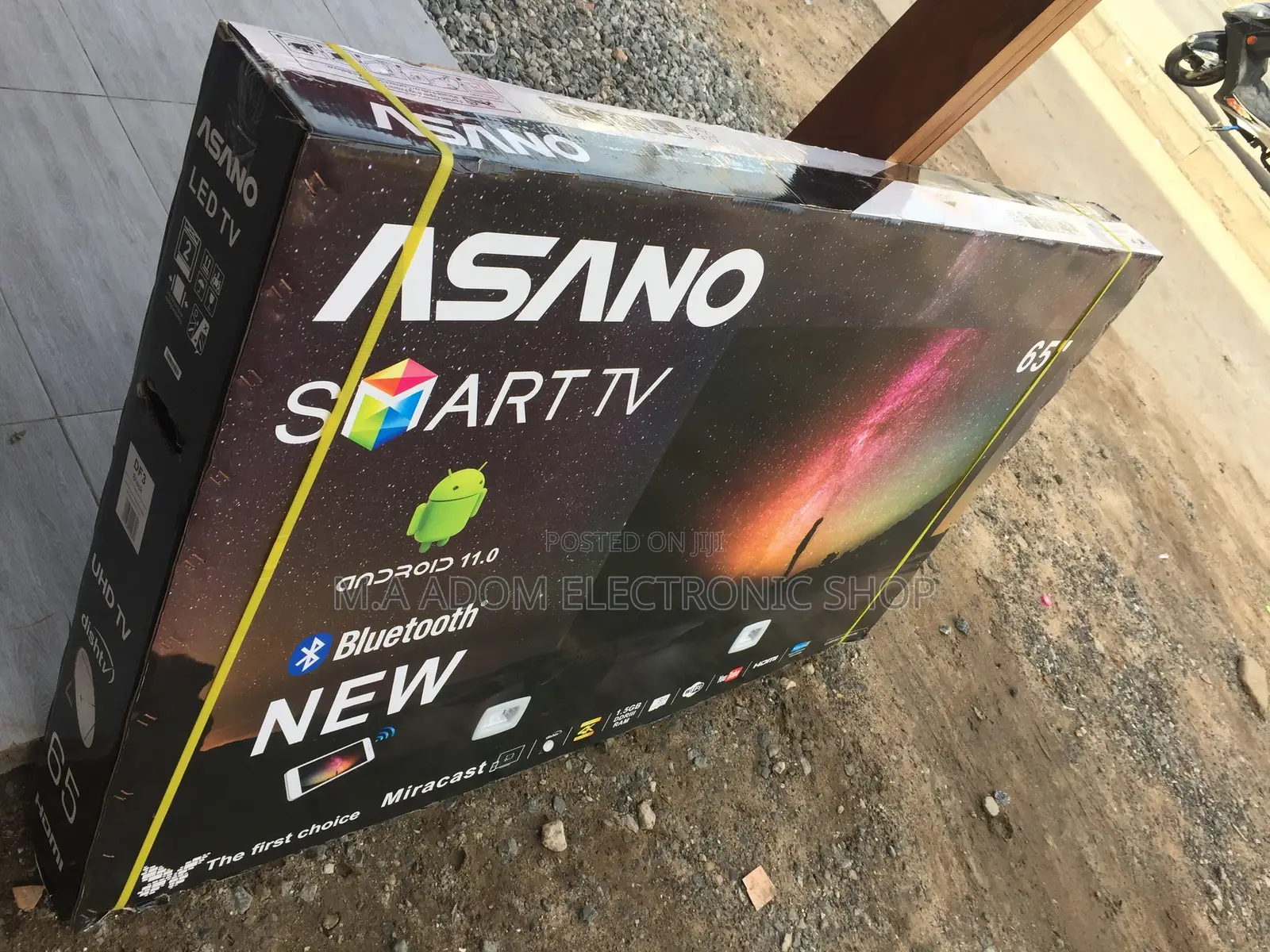 Fantastic New Asano Tv- Android Smart – 65′′ Black