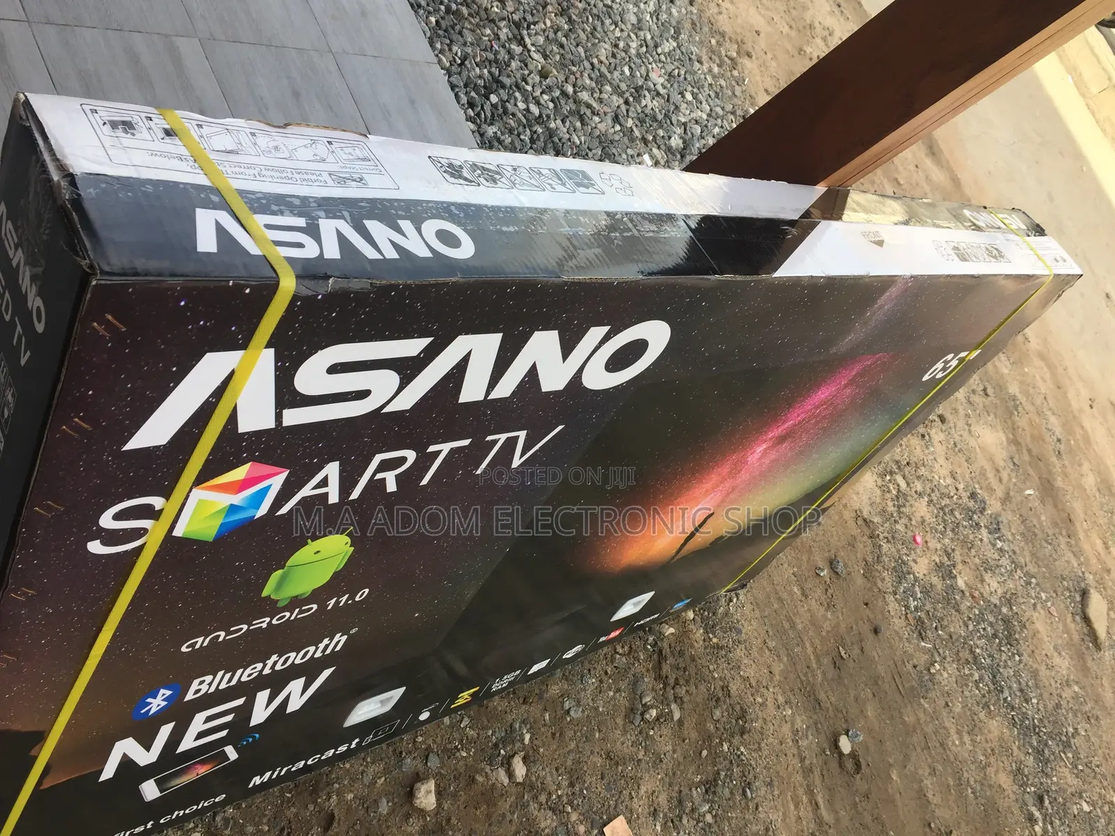 Fantastic New Asano Tv- Android Smart – 65′′ Black