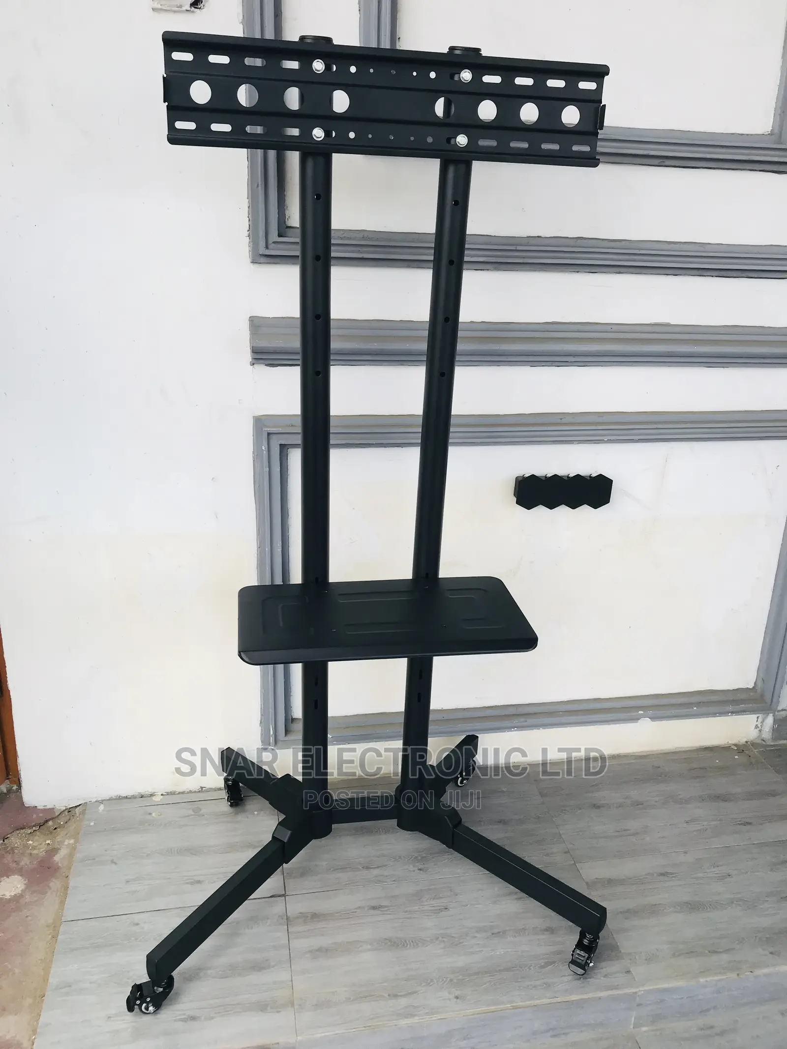 Finest TV Trolley Stand, 37-70" With Shelf and Wheels