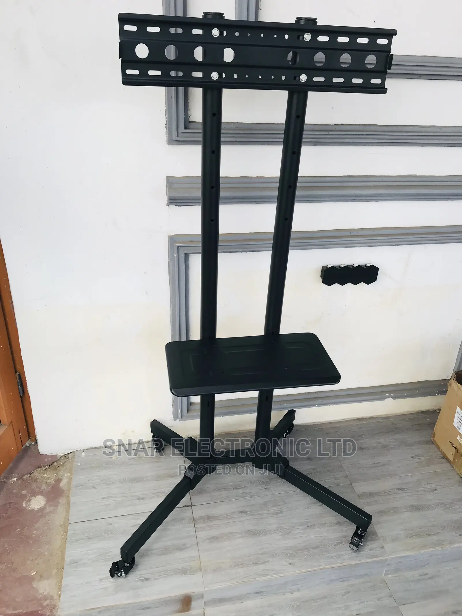 Efficient TV Trolley Stand, 37-70" With Shelf and Wheels