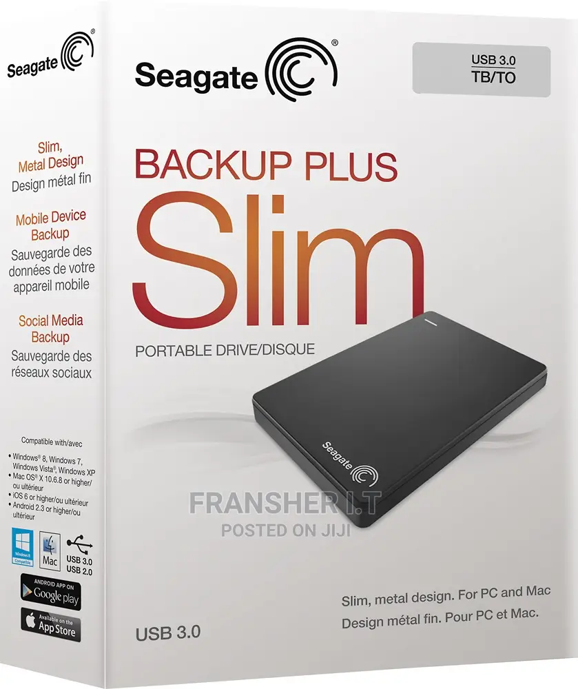 Seagate Backup Plus Slim 2TB External Hard Drive