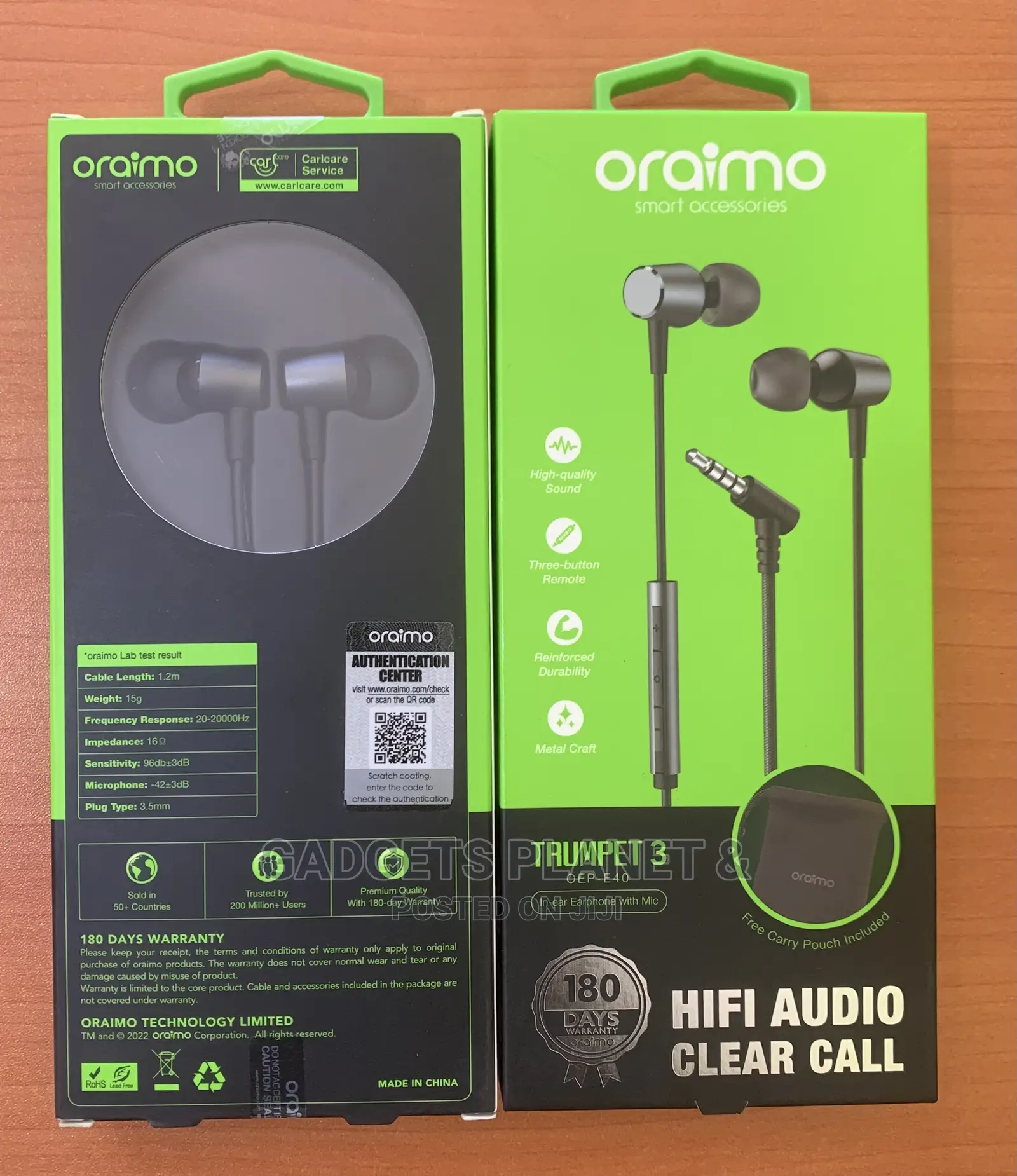 Oraimo Trumpet 3 Earphones Hifi Audio Clear Call / Oep - E40