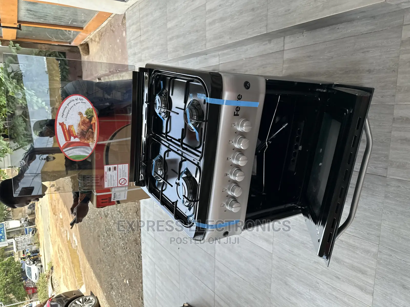 Long Lasting Durability 60/60 Gas Cooker Oven Grill 4burner