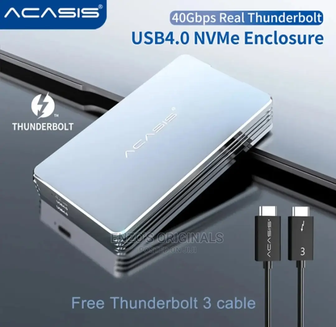 Thunderbolt 3 4 NVME SSD Enclosure or Case Ultra Speed