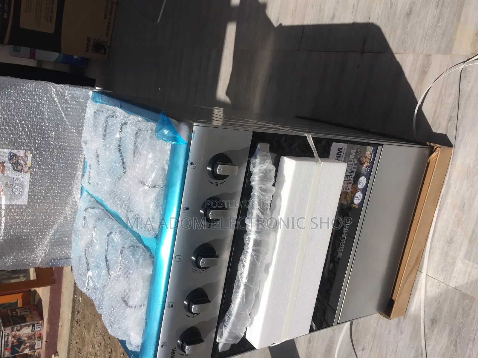 Get Bruhm 4 Burner Gas Cooker With Oven Grill (BGC-5540)