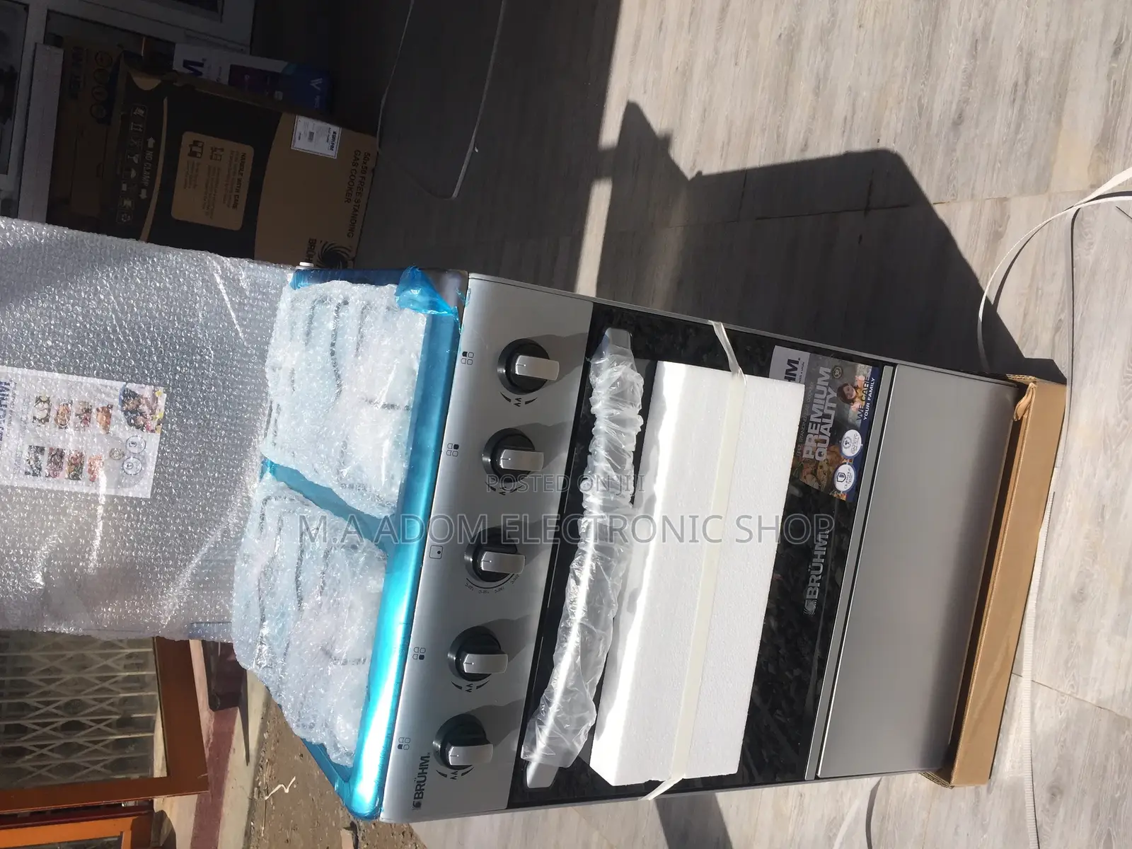 Acquire Bruhm 4 Burner Gas Cooker With Oven Grill (BGC-5540)