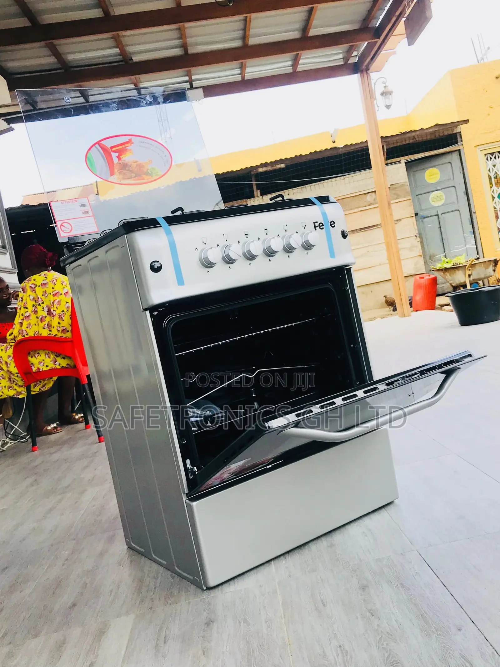 Oven With Grill Ferre Sliver 4 Gas Burner 60x60