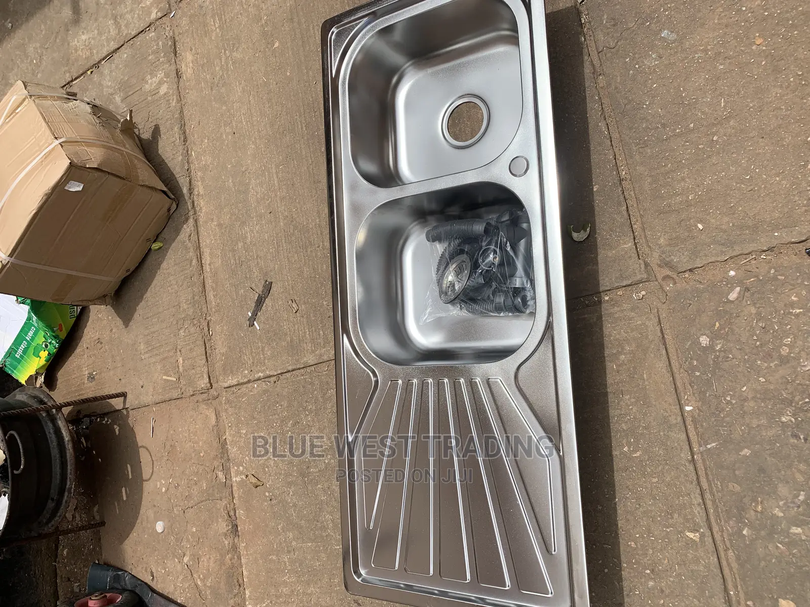 Double Bowl Cabinet Sink With Arm