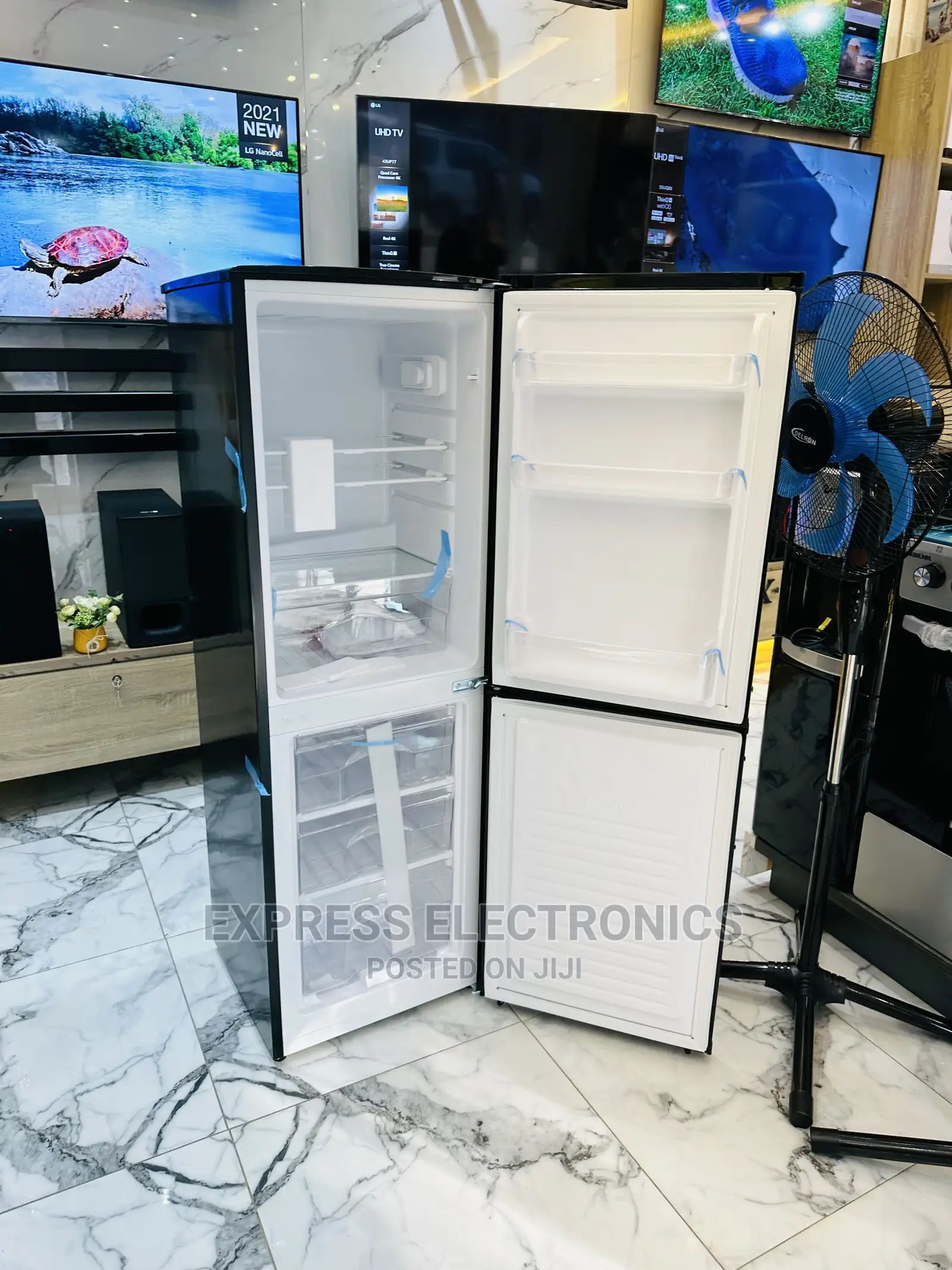 Anti Rust Body Black RF-200B 140L Rainbow Fridge Double Door