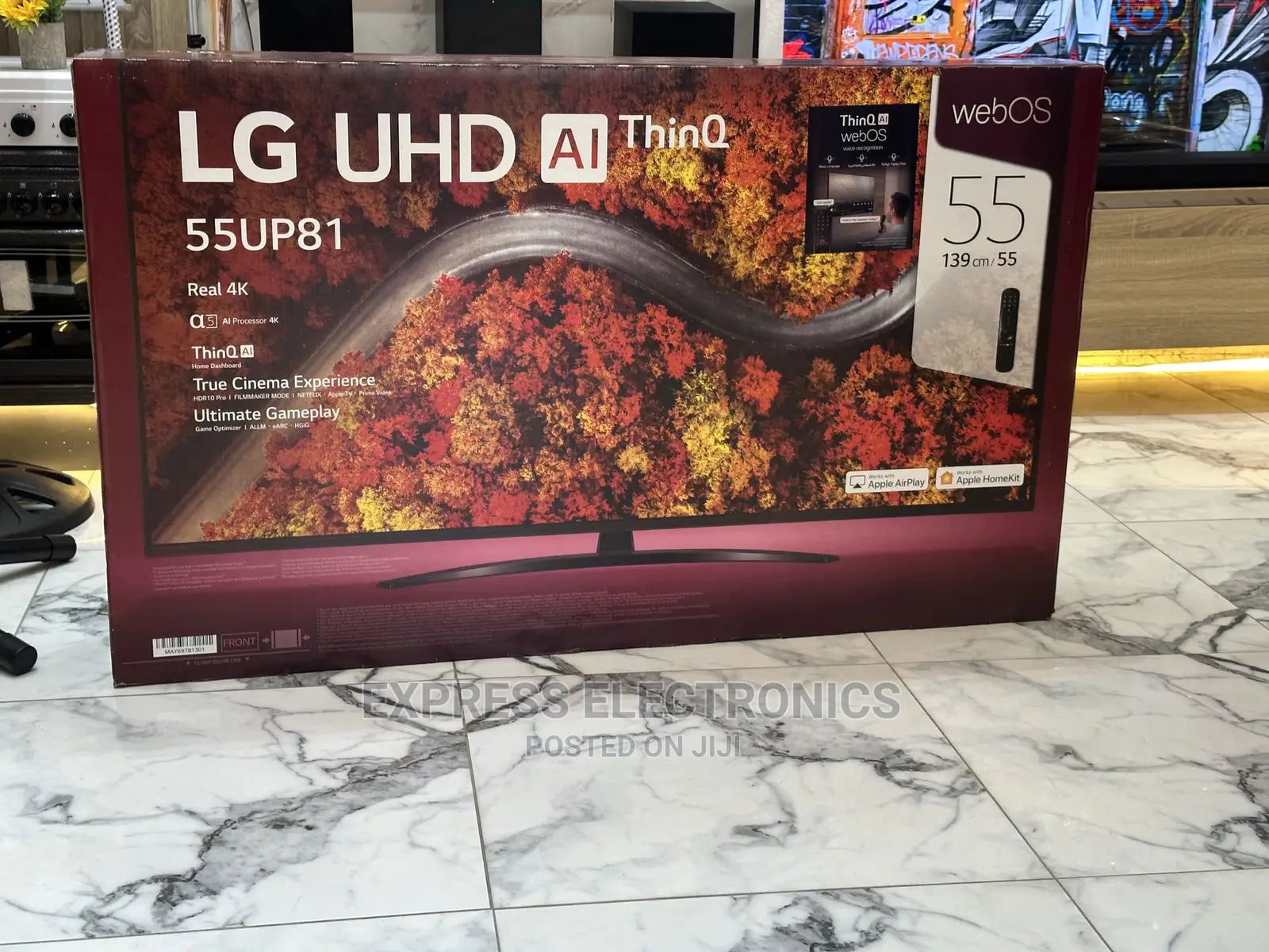 LG UHD Sound With AI Sound Effects Up81 55” Tv