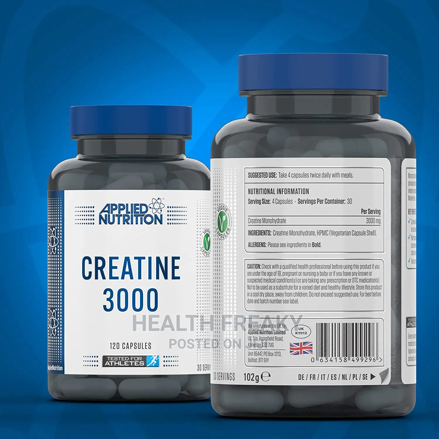 Creatine 3000 Monohydrate Muscle Builder Energy Capsules