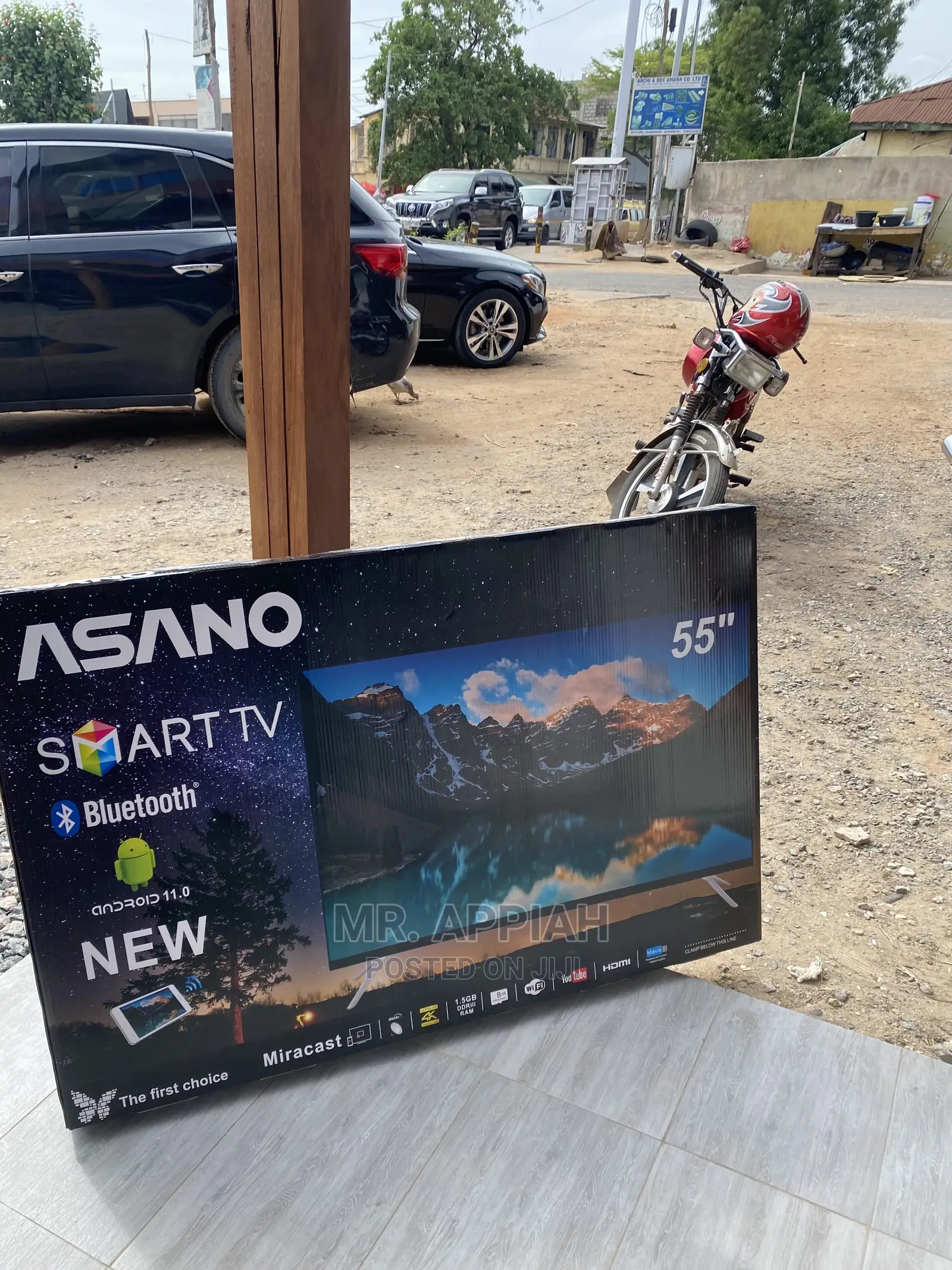 High Quality Asano 55 Inch Satelite Tv + Bluetooth Speaker.