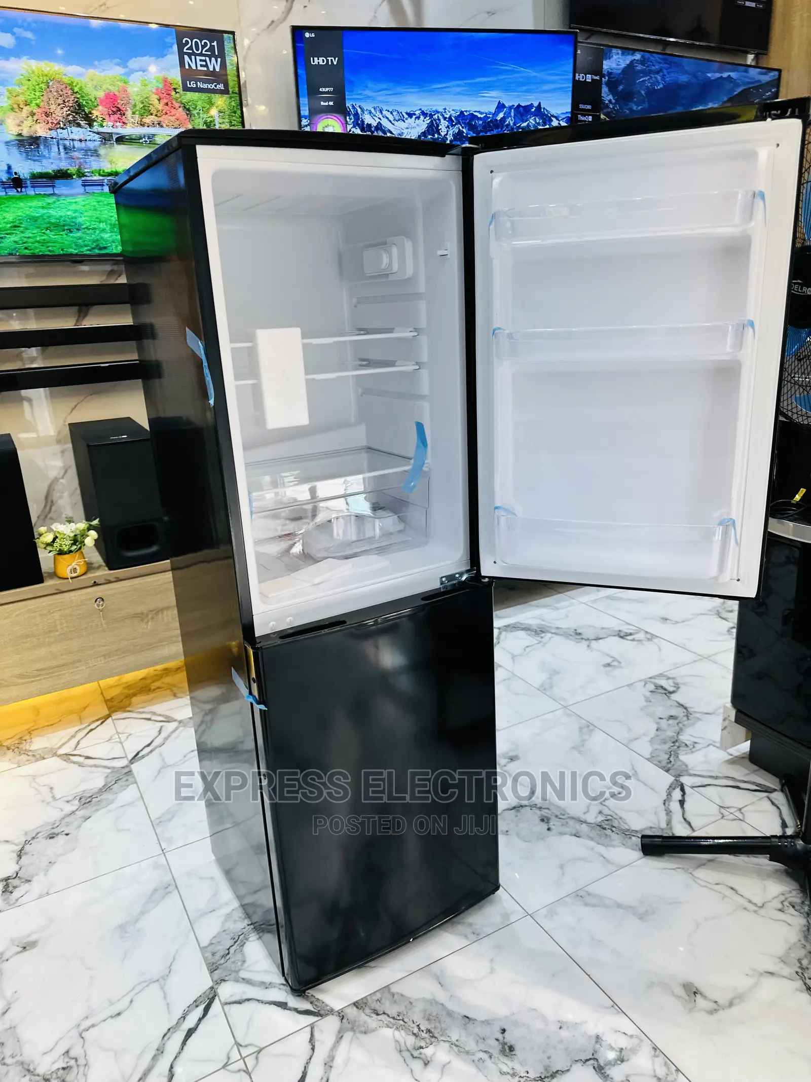 Rainbow  Double Door Fridge Black RF-200B (140L)