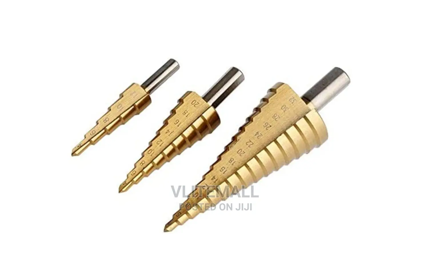 3 Piece Step Drill Set - Titanium Coated-Workzone