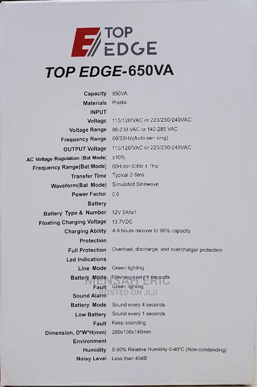 650va Top Edge Ups