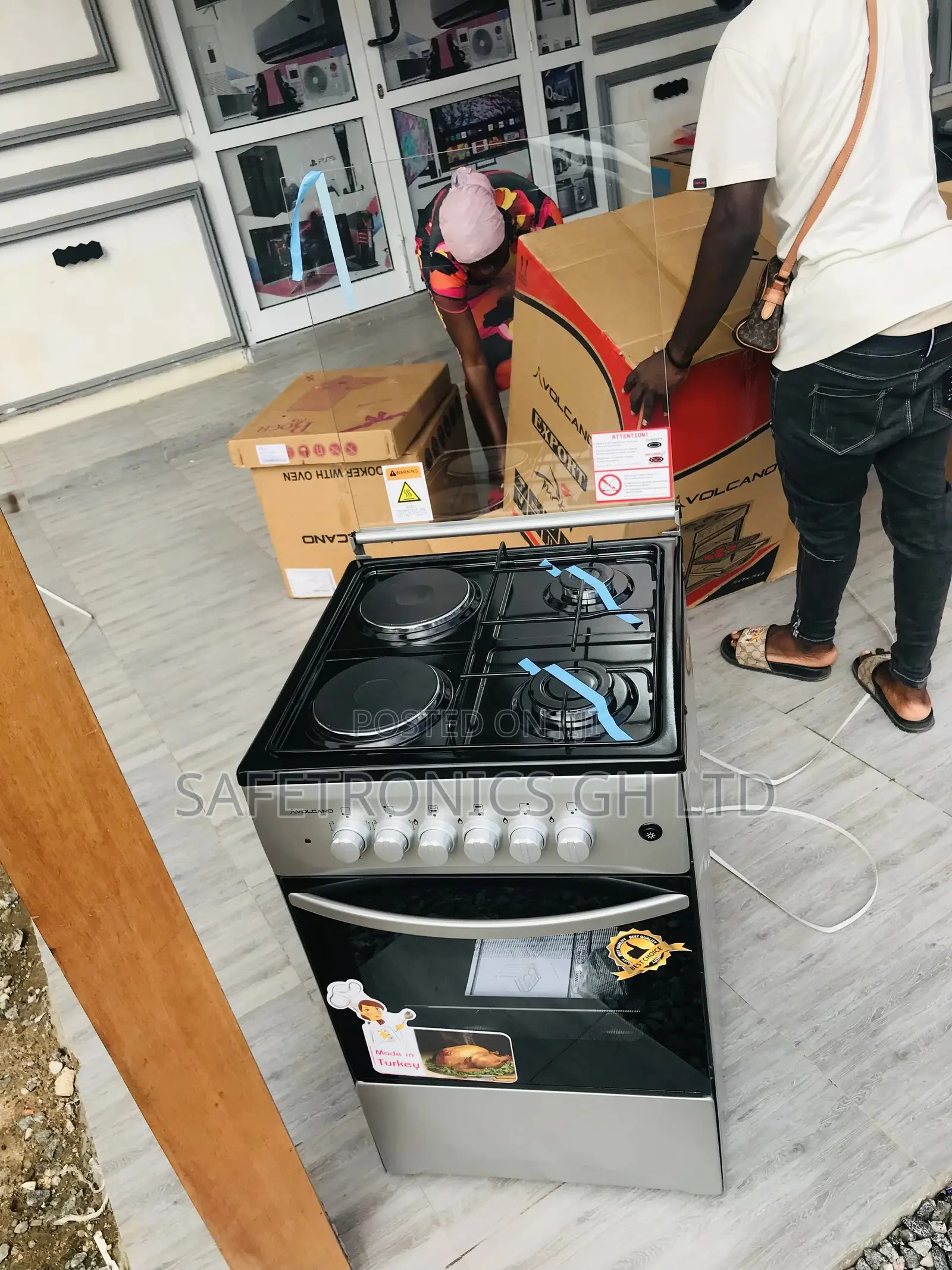 Available Sliver Volcano 2 Gas 2 Electric Cooker