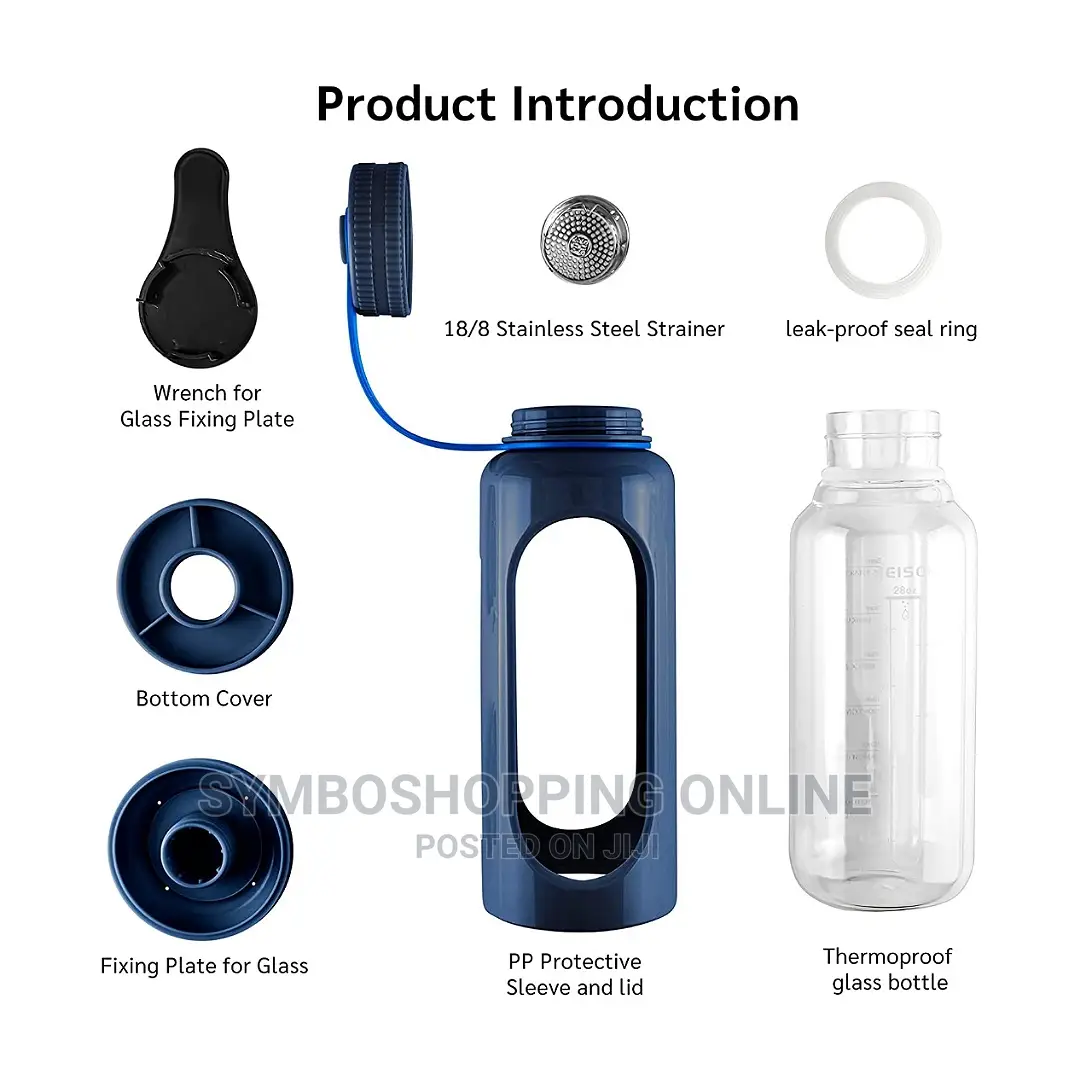 Meison Glass Water Bottle
