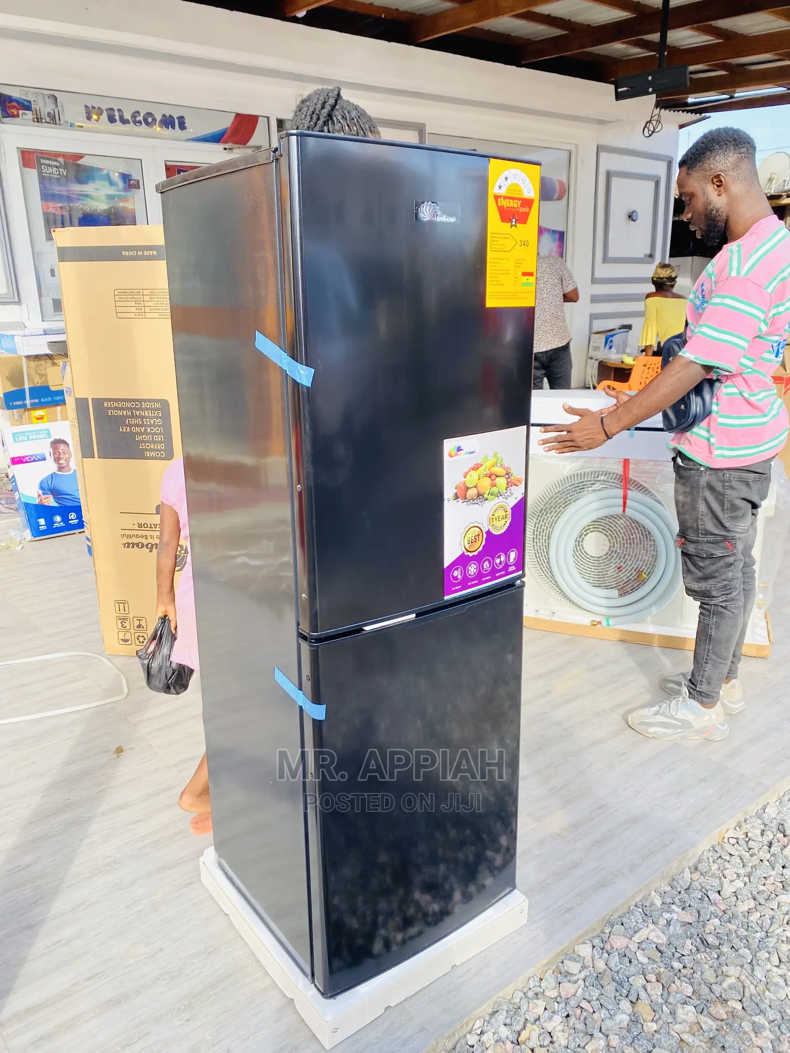 Rainbow Refrigerator With External Handle(RF-200b).