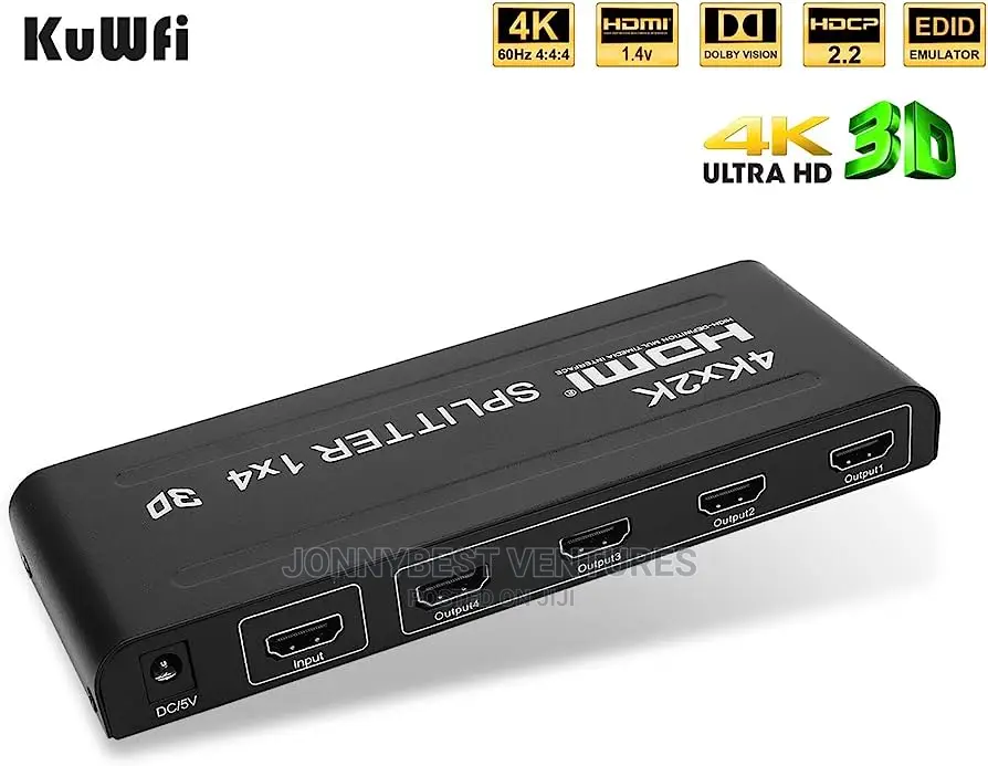 Original HDMI 4 Port Splitter 1x4 Splitter Green Box