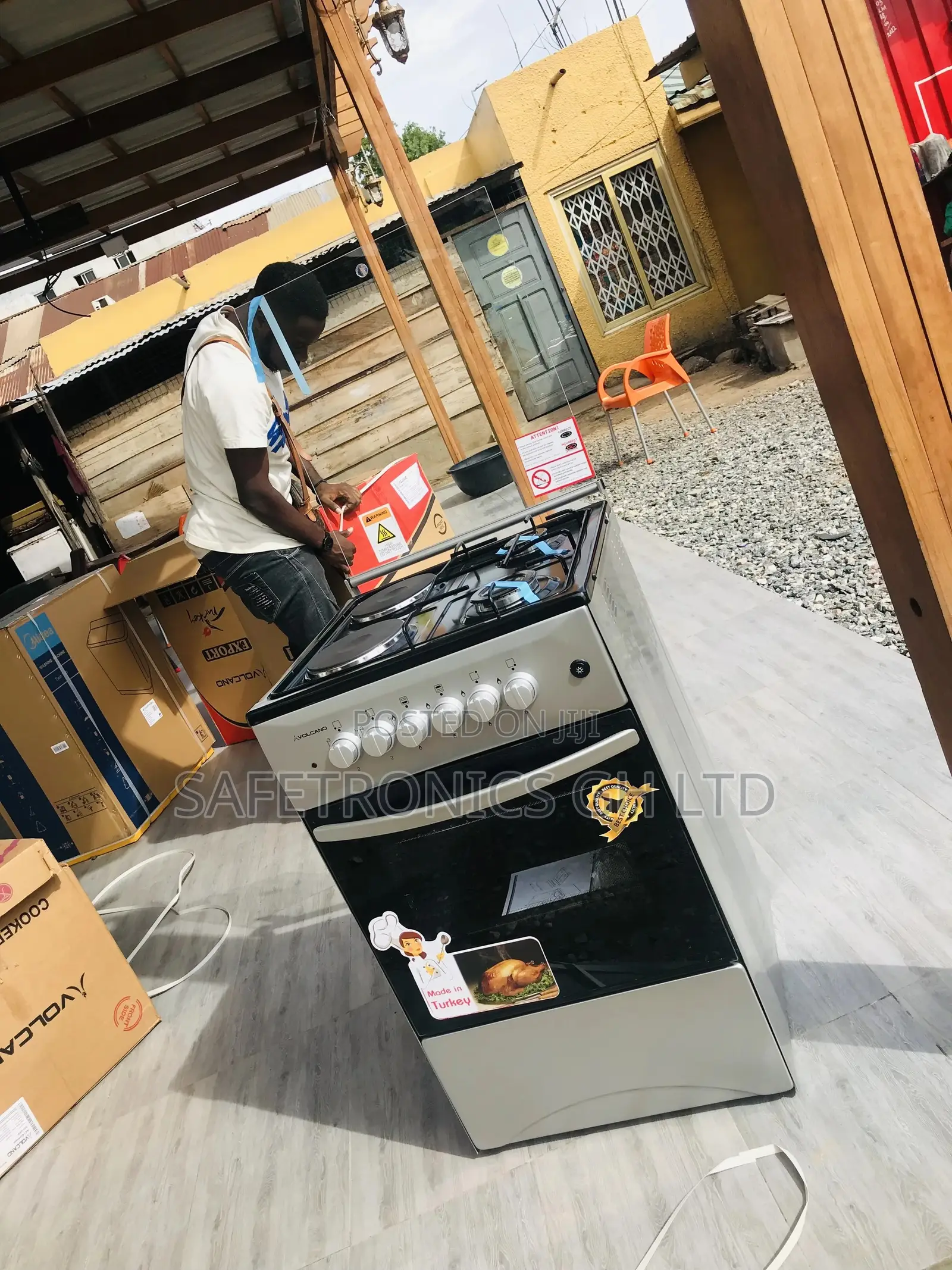 Gas Cooker Oven With Grill 50x50 2*2 Volcano 