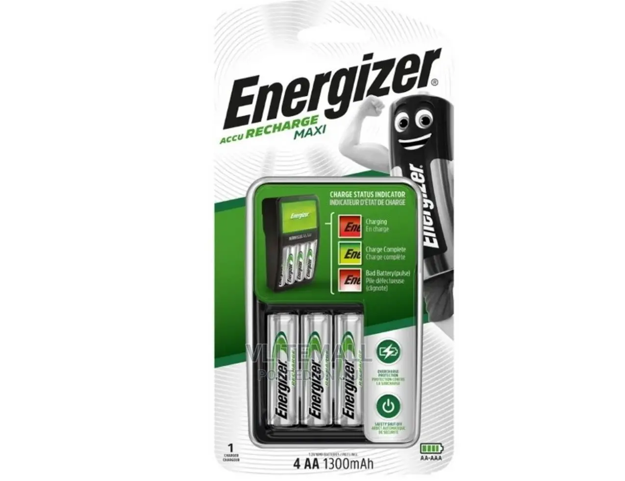Energizer Maxi Charger With 4 Aa 2000mah Batteries