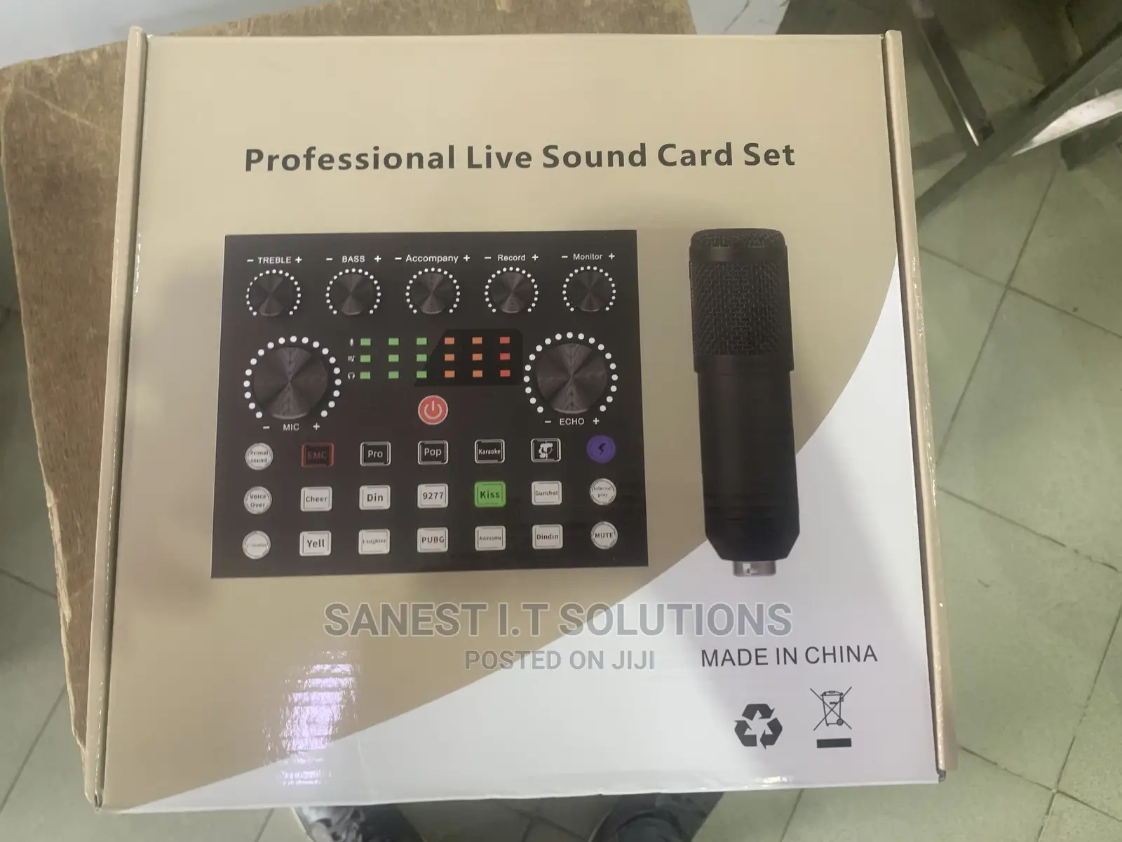 V8 Sound Card and Condenser Microphone Set