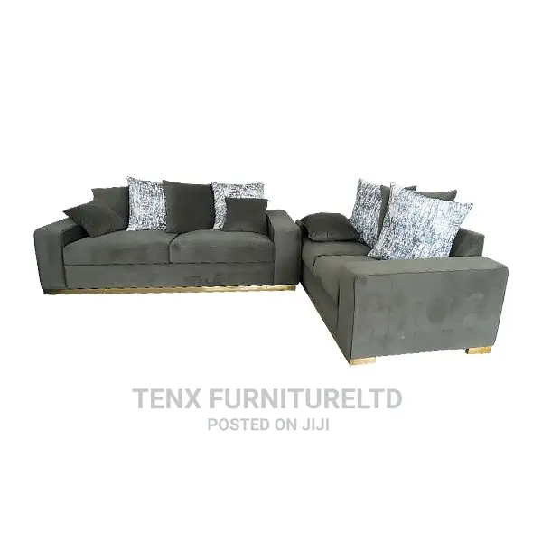 SOFA SET (Beautiful Suede Upholstery)