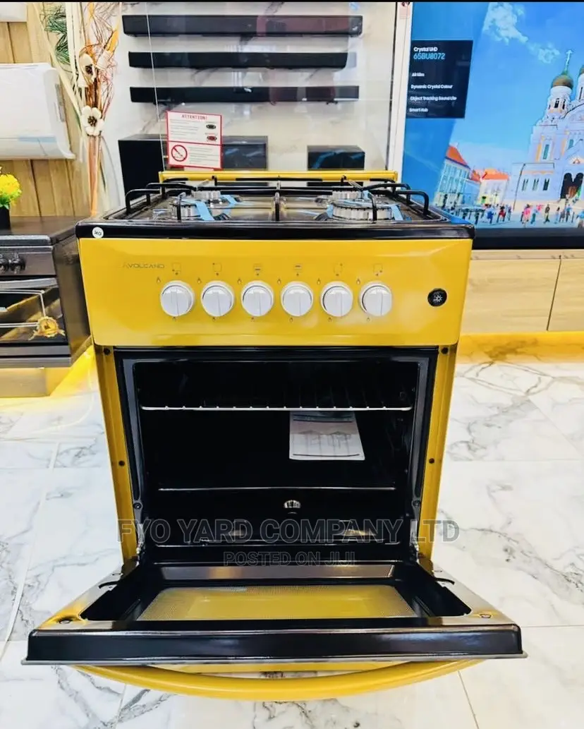 CLASSIC 50*50 4 Gas Burner Oven Gril Double Grid Glass Lid