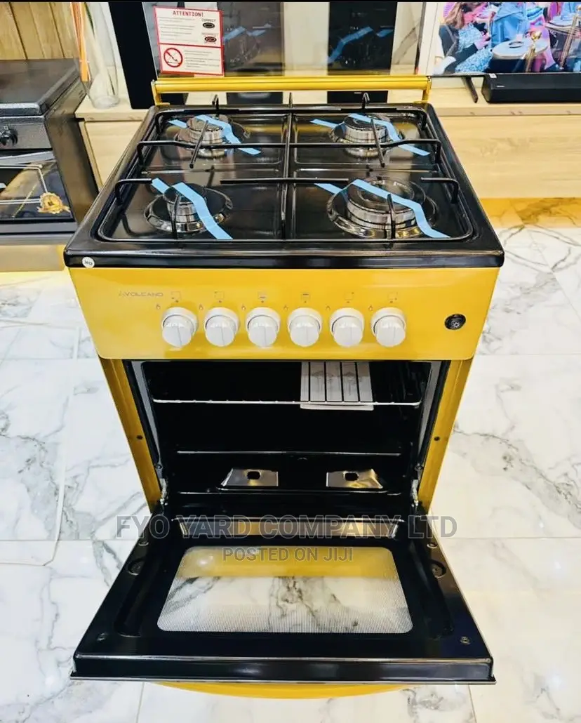 CLASSIC 50*50 4 Gas Burner Oven Gril Double Grid Glass Lid