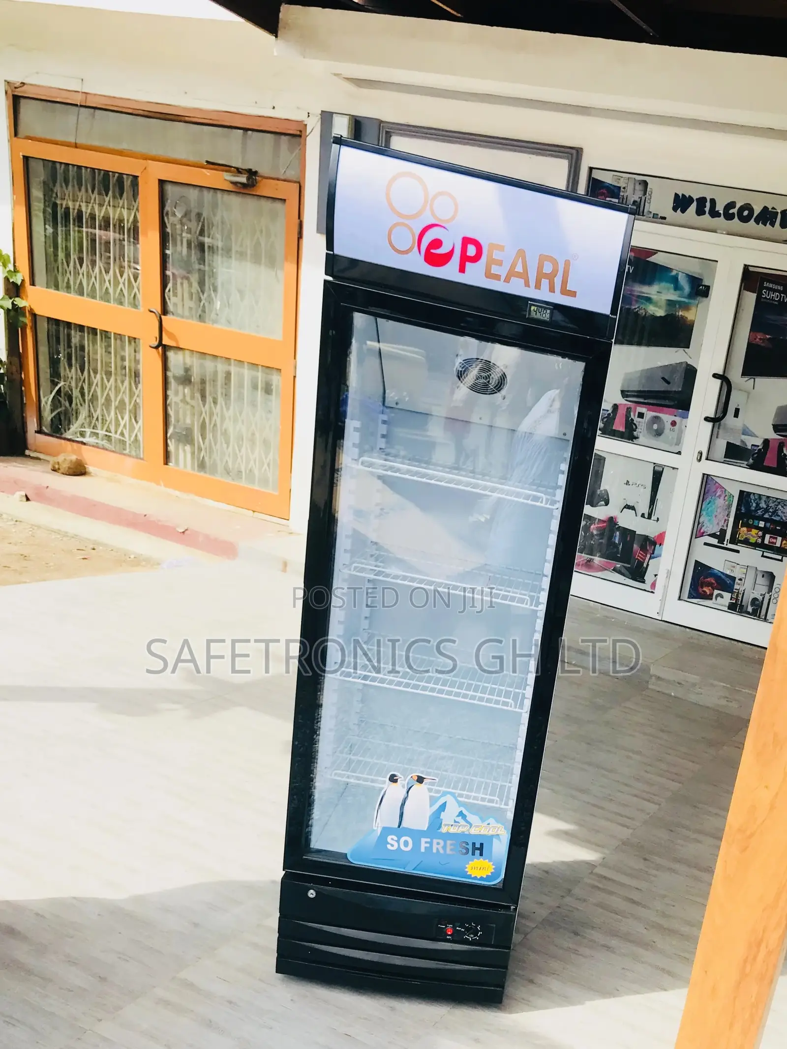 Quality PVC-49 Affordable Single Door Display Fridge Pearl