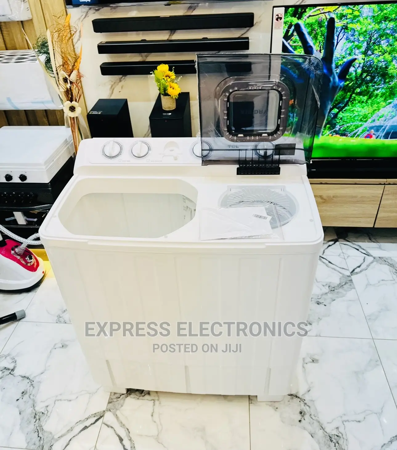 TCL 10kg WM Sturdy Body Design For Less Vibration TWINTUB