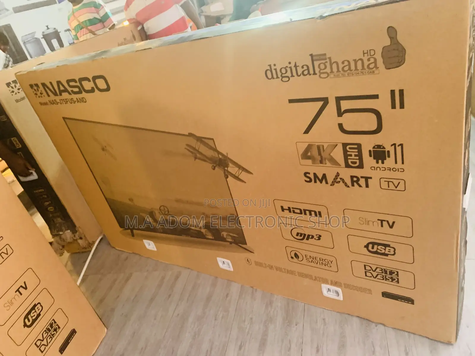 New 2023 Nasco 75” Smart Android Netflix Youtube UHD Tv