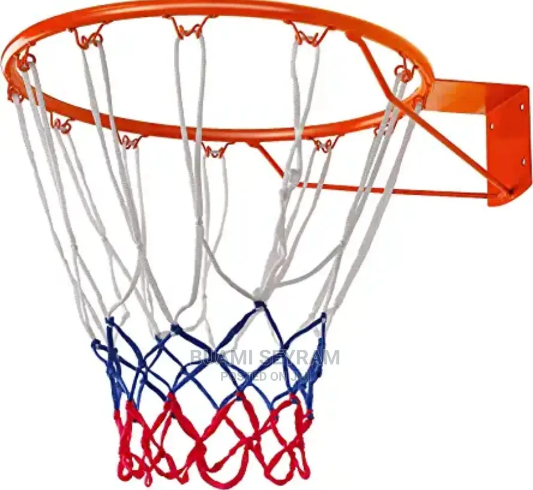 Pair of Basketball Rims With Nets
