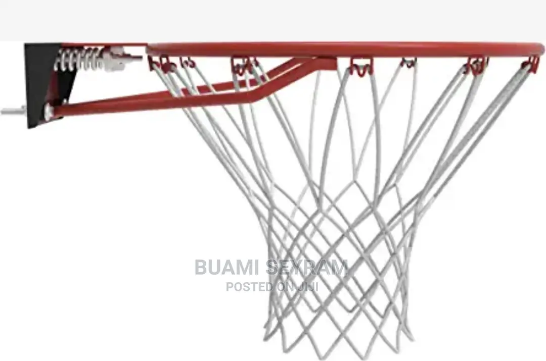 Pair of Basketball Rims With Nets