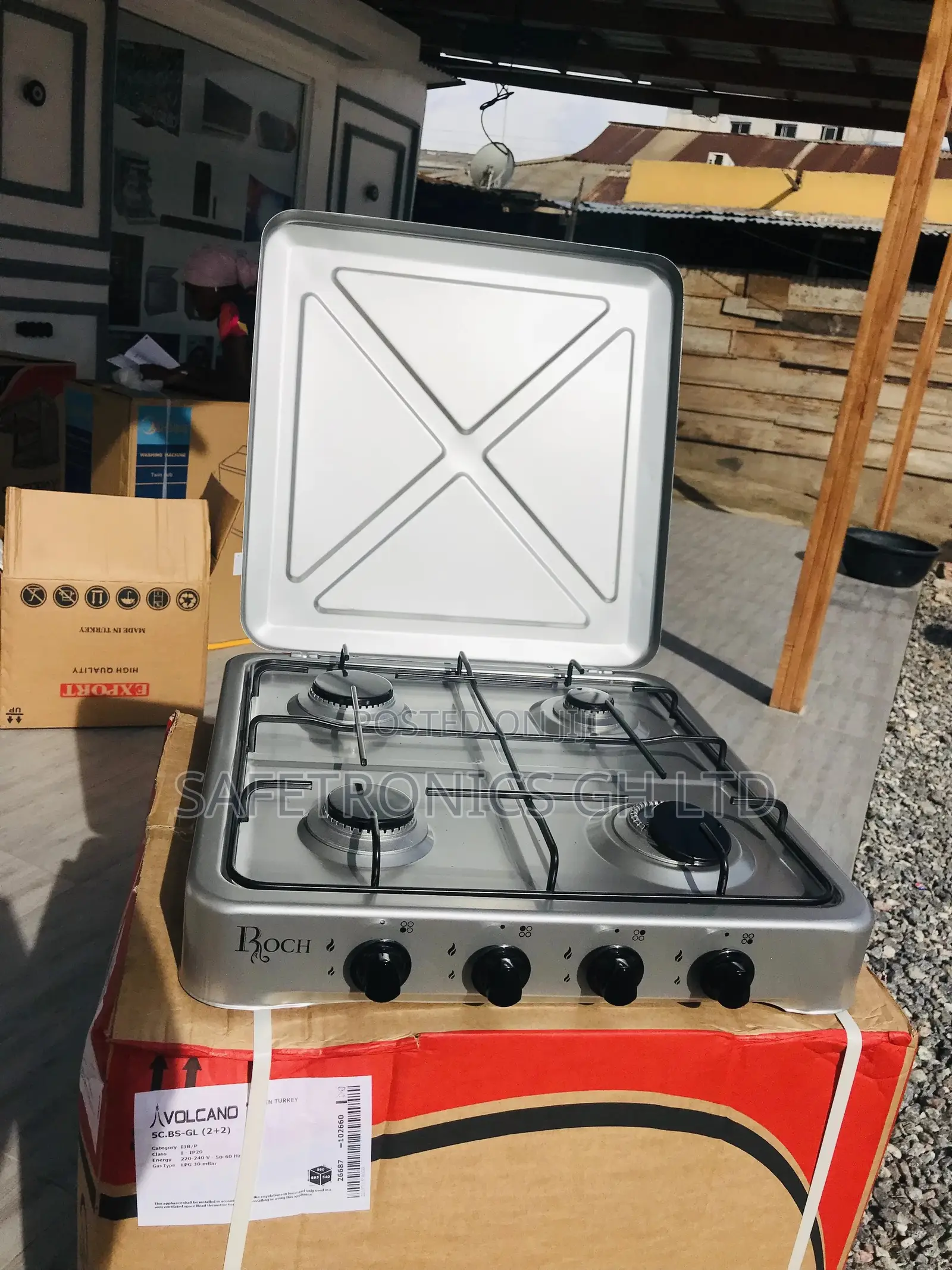 Perfect Stove for Kitchen 4b Tabletop Gas Metallic Black 