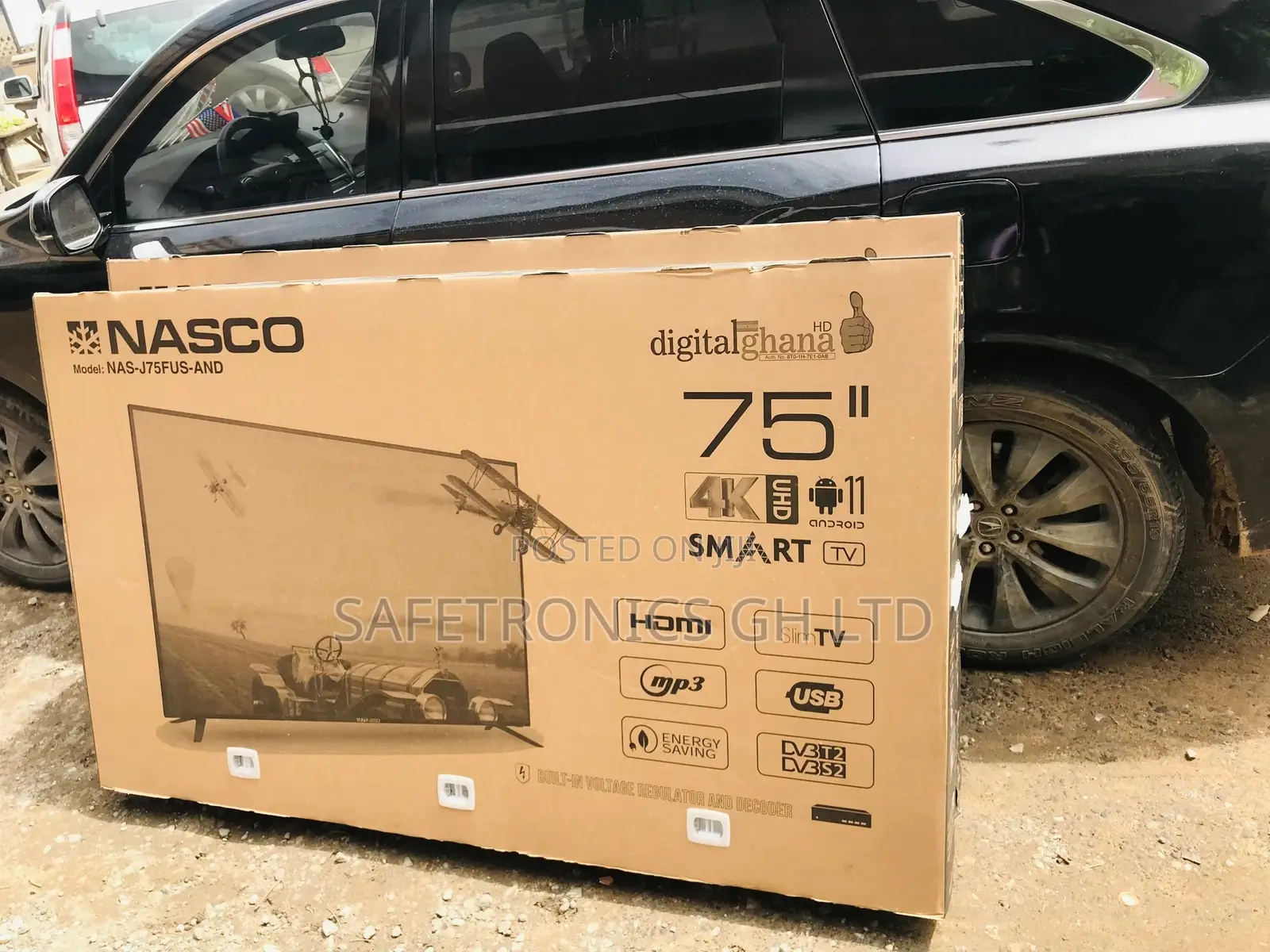 Smart HDMI LED 75” Digital Nasco NAS-J75FUS Tv 