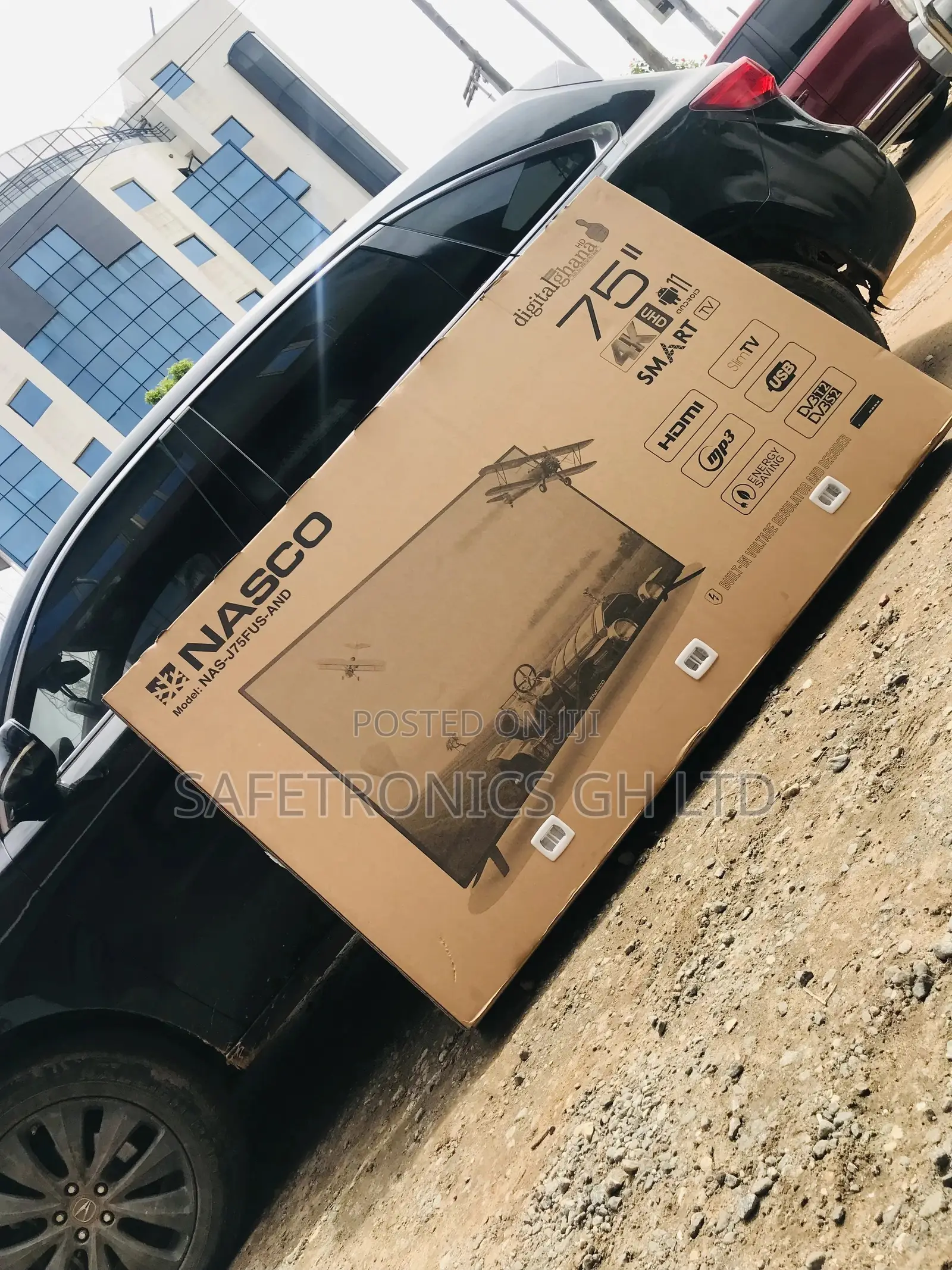 Android Nasco 75” UHD Smart Led Digital Nas-J75fus Tv 