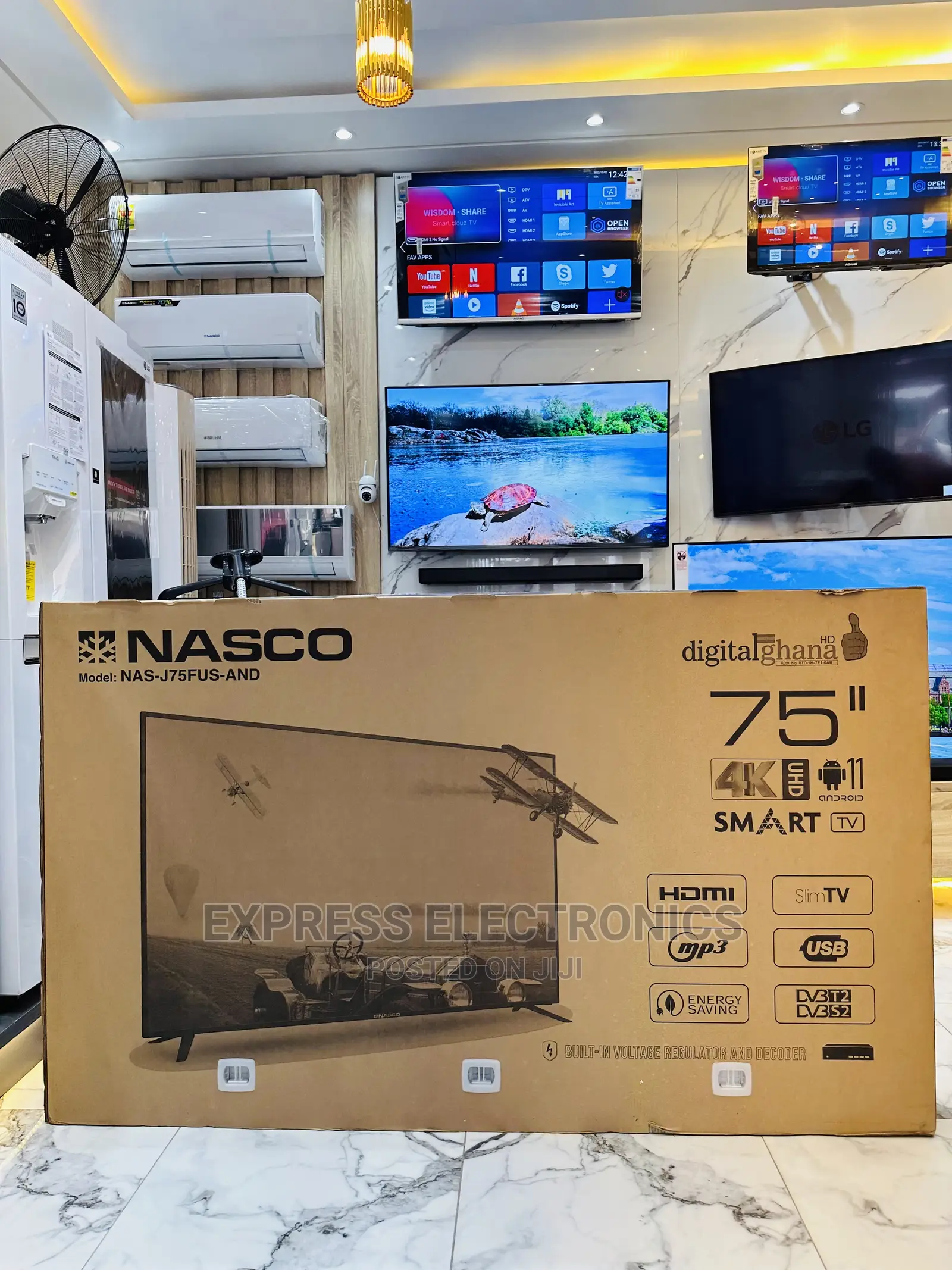 NAS-J75FUS-AND Nasco 75”UHD Smart Android Tv 
