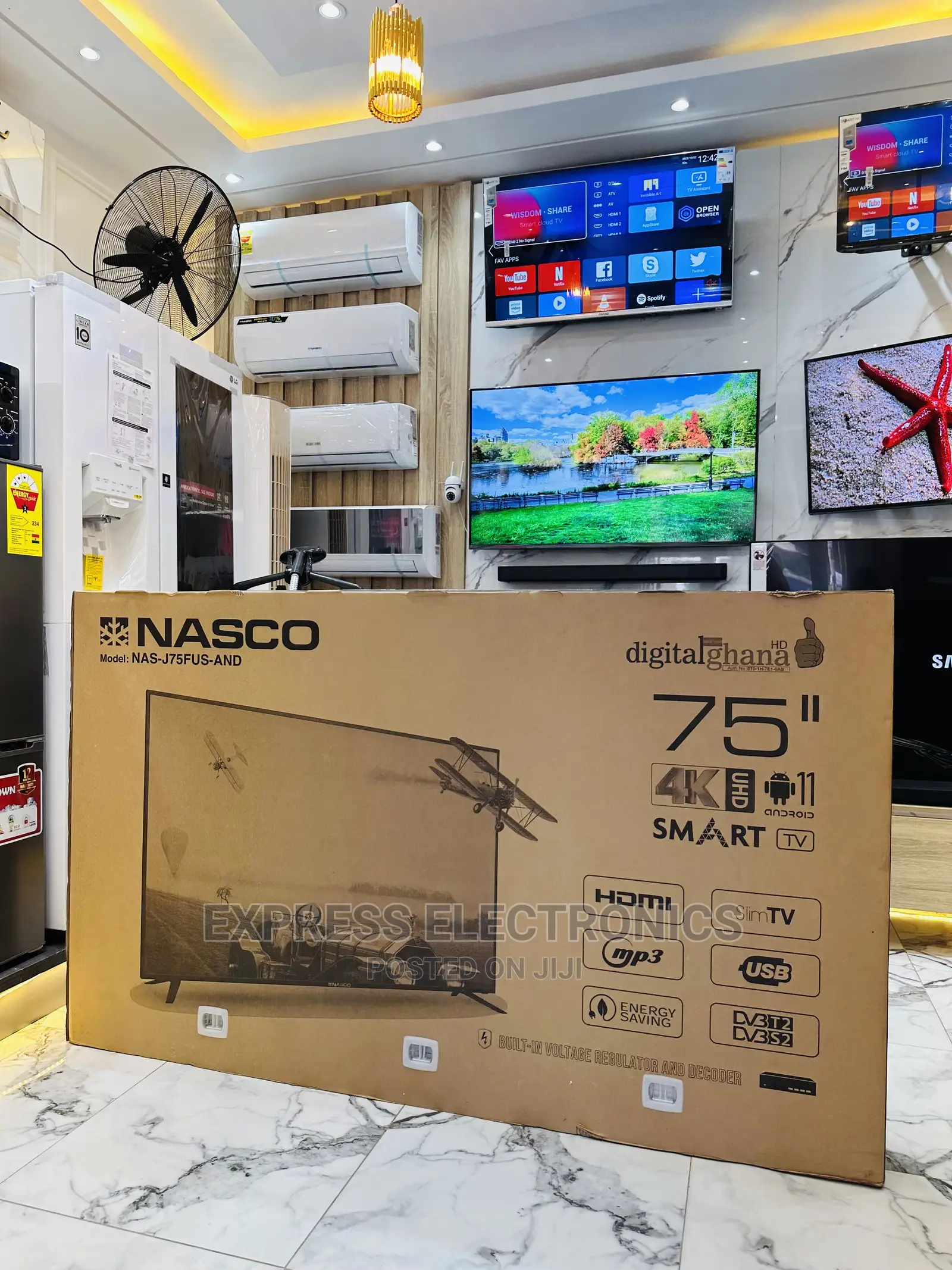 NAS-J75FUS-AND Nasco 75”UHD Smart Android Tv 